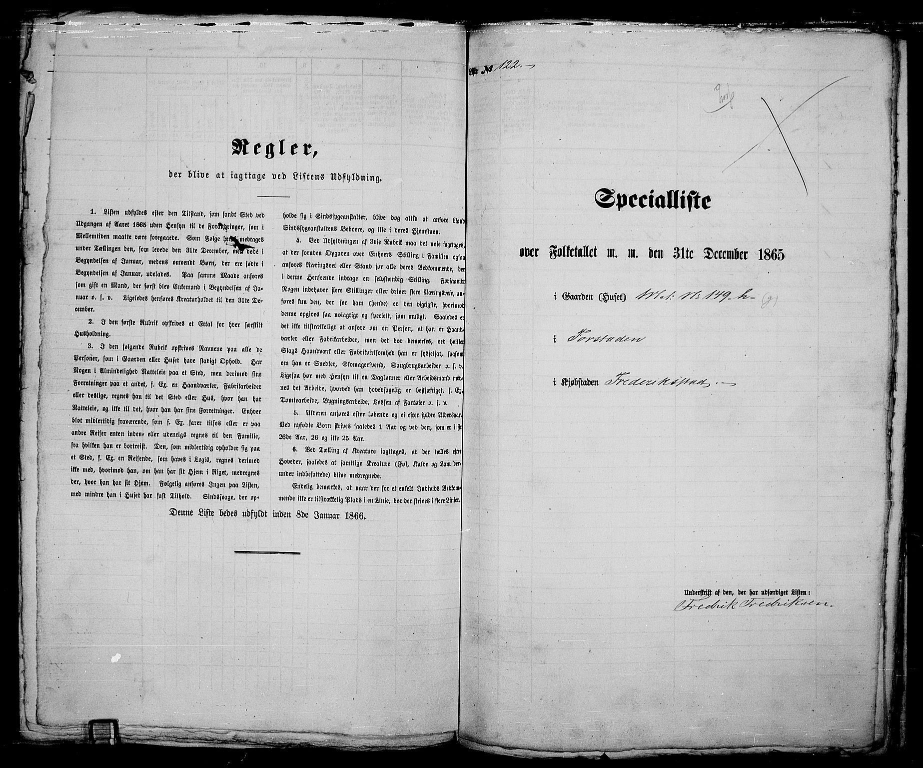 RA, 1865 census for Fredrikstad/Fredrikstad, 1865, p. 266