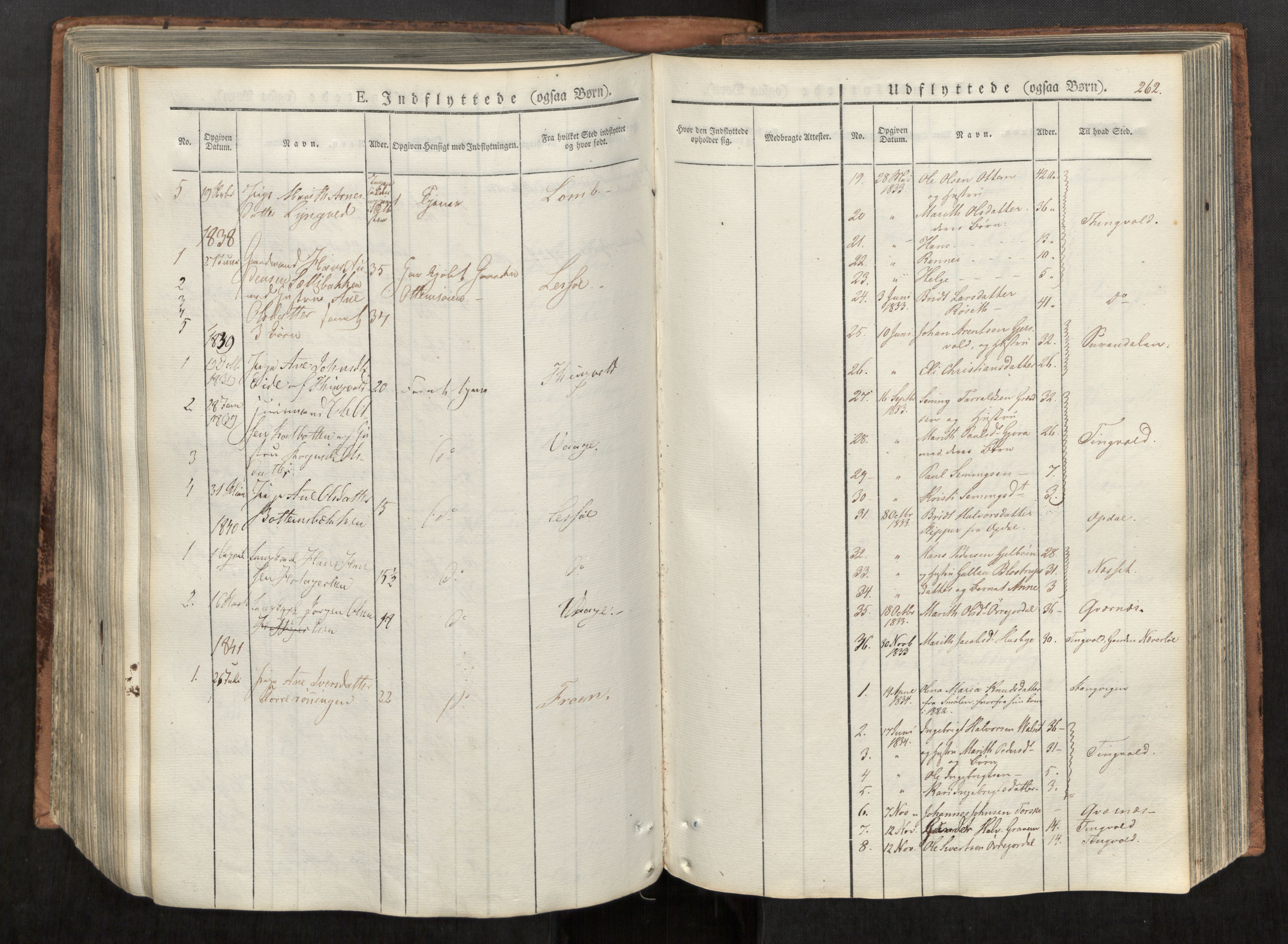 Ministerialprotokoller, klokkerbøker og fødselsregistre - Møre og Romsdal, AV/SAT-A-1454/590/L1012: Parish register (official) no. 590A04, 1832-1846, p. 262