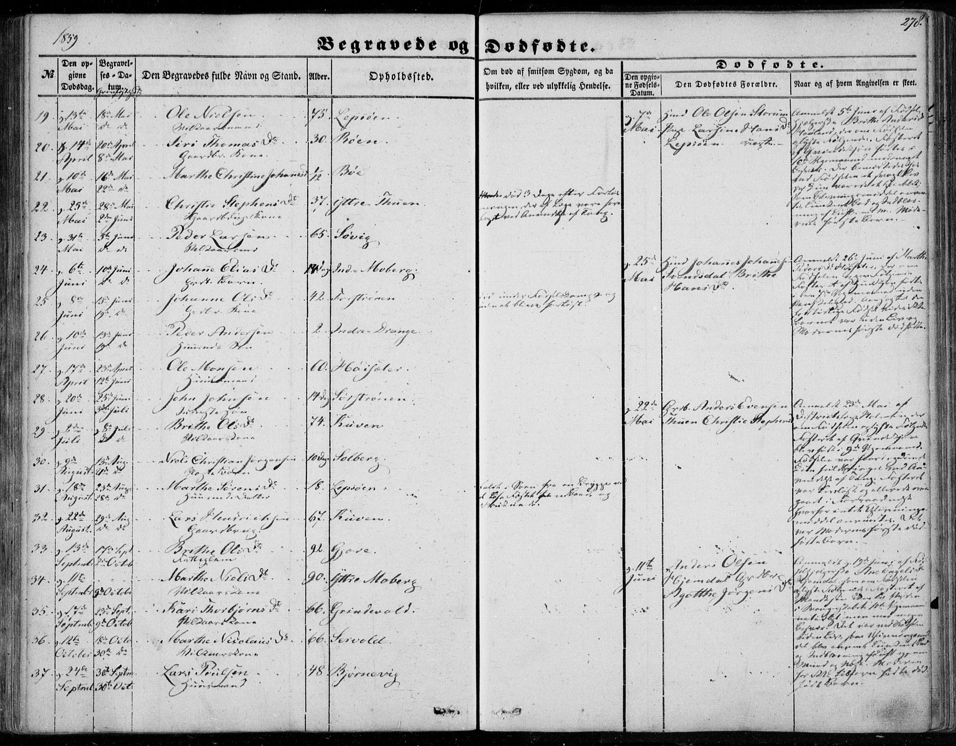 Os sokneprestembete, AV/SAB-A-99929: Parish register (official) no. A 16, 1851-1859, p. 278