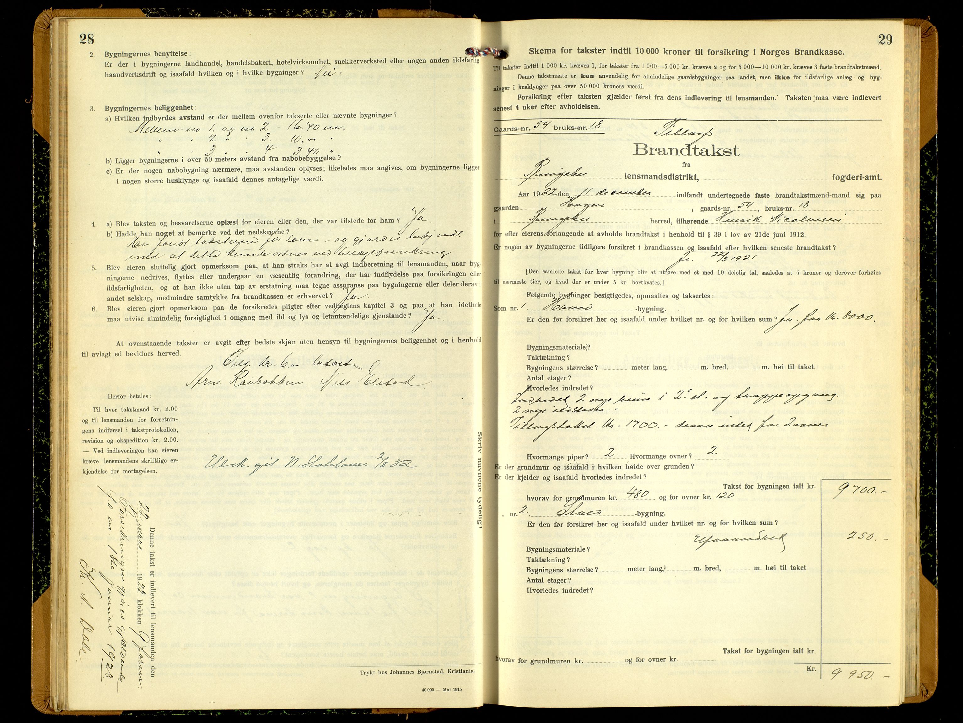 Norges Brannkasse, Ringebu, AV/SAH-NBRANR-037/F/L0006: Branntakstprotokoll, 1919-1955, p. 28-29