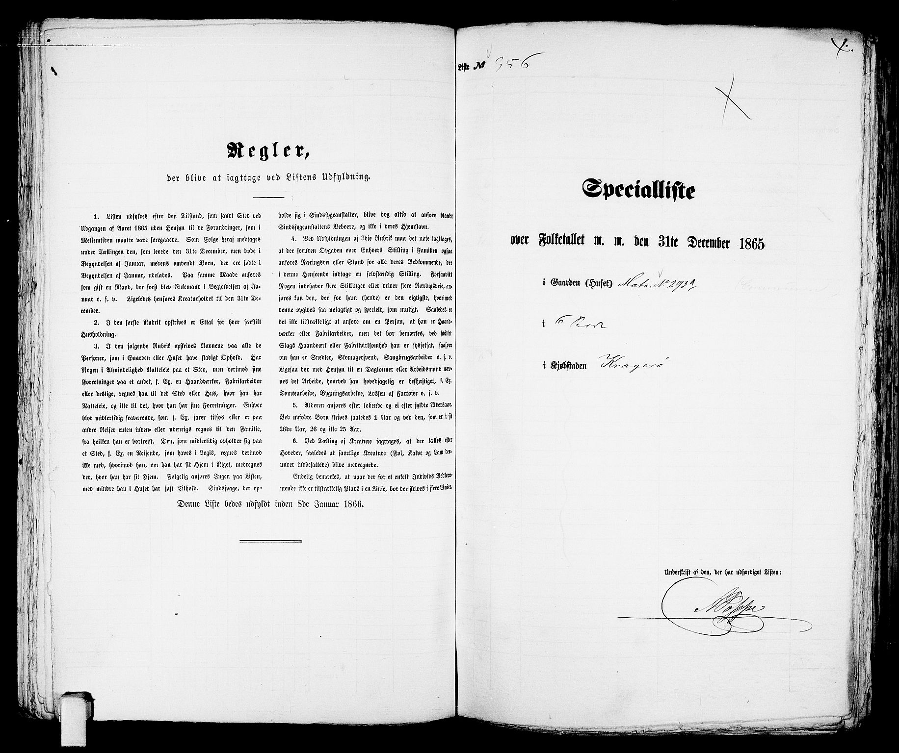 RA, 1865 census for Kragerø/Kragerø, 1865, p. 727