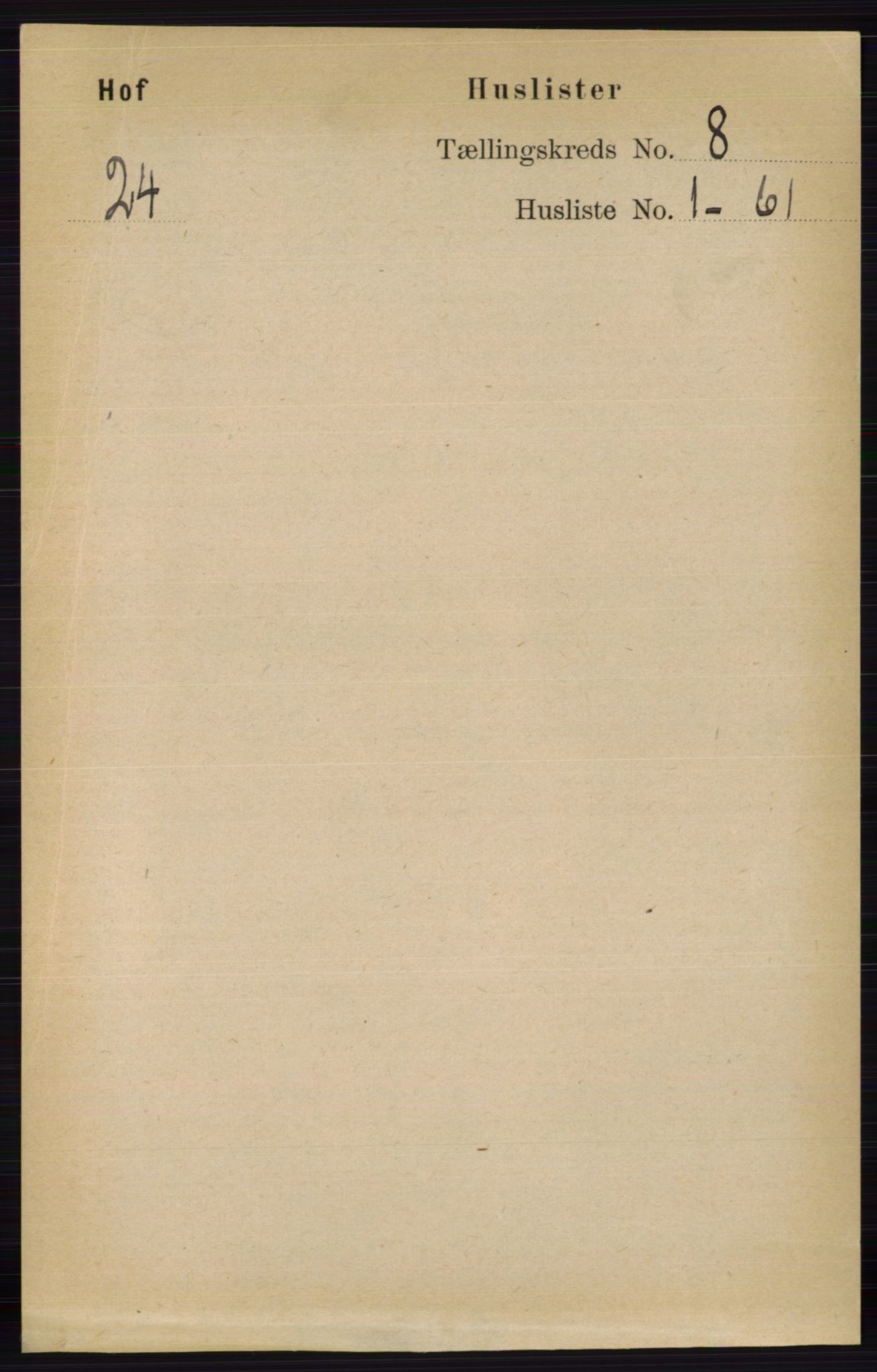 RA, 1891 census for 0424 Hof, 1891, p. 3144