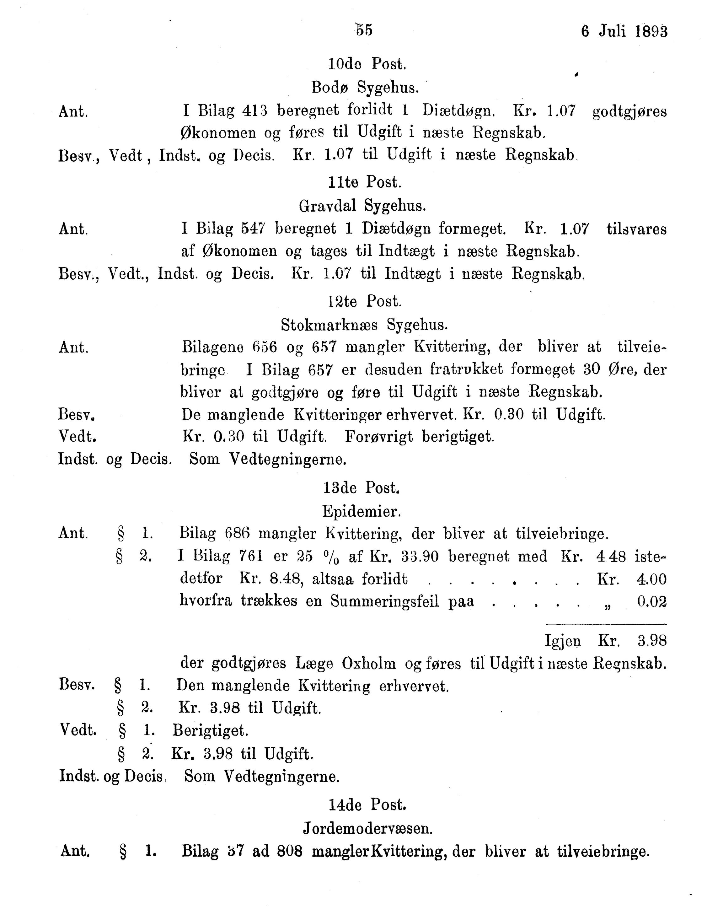 Nordland Fylkeskommune. Fylkestinget, AIN/NFK-17/176/A/Ac/L0016: Fylkestingsforhandlinger 1891-1893, 1891-1893