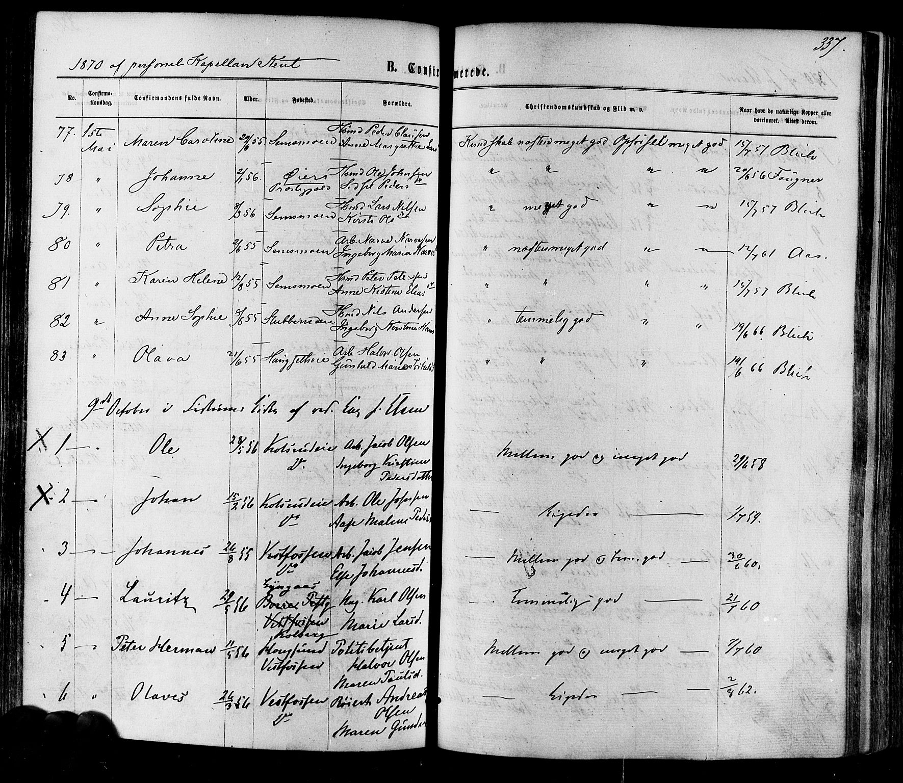 Eiker kirkebøker, AV/SAKO-A-4/F/Fa/L0017: Parish register (official) no. I 17, 1869-1877, p. 337