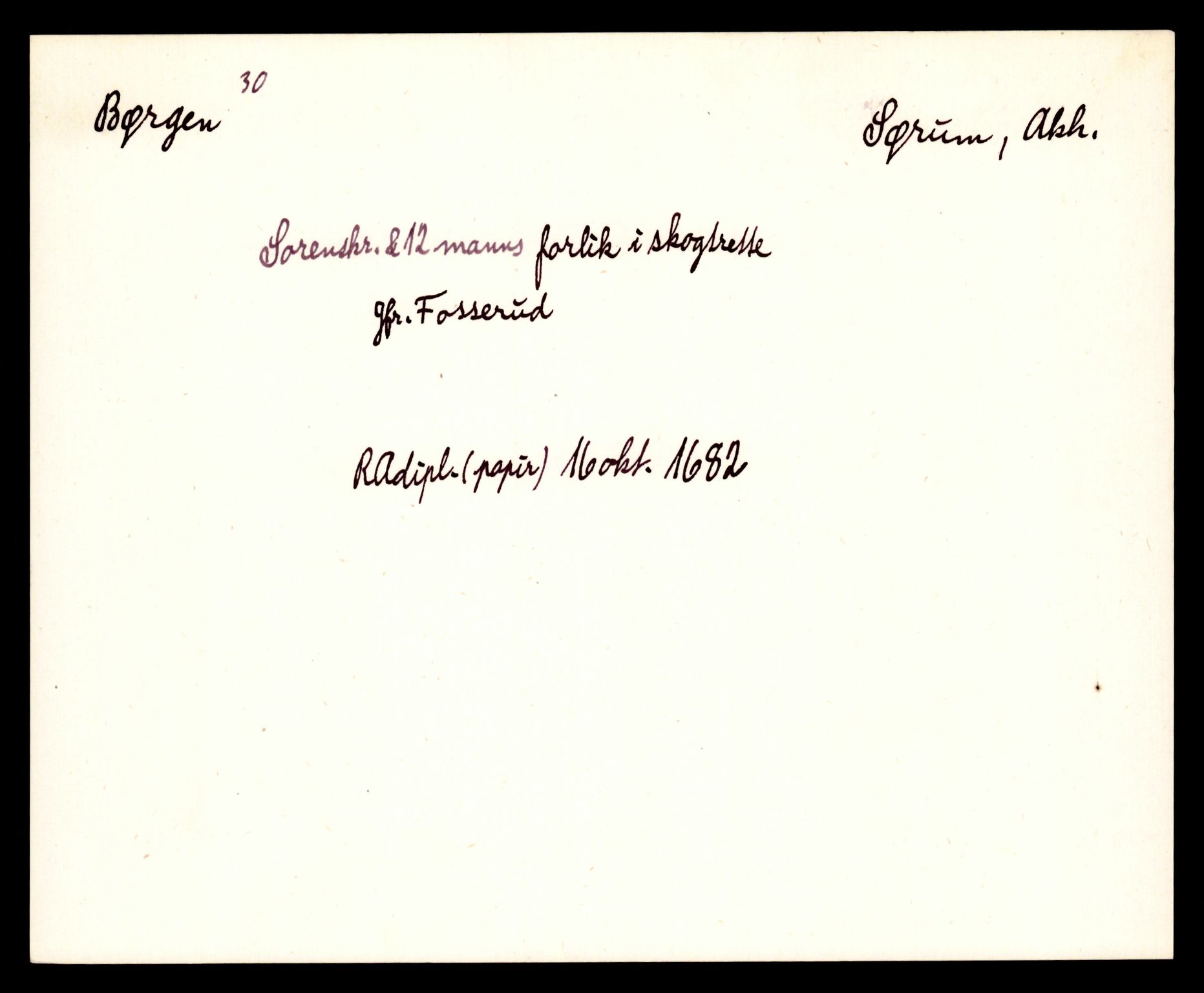 Riksarkivets diplomsamling, AV/RA-EA-5965/F35/F35e/L0006: Registreringssedler Akershus 2, 1400-1700, p. 451