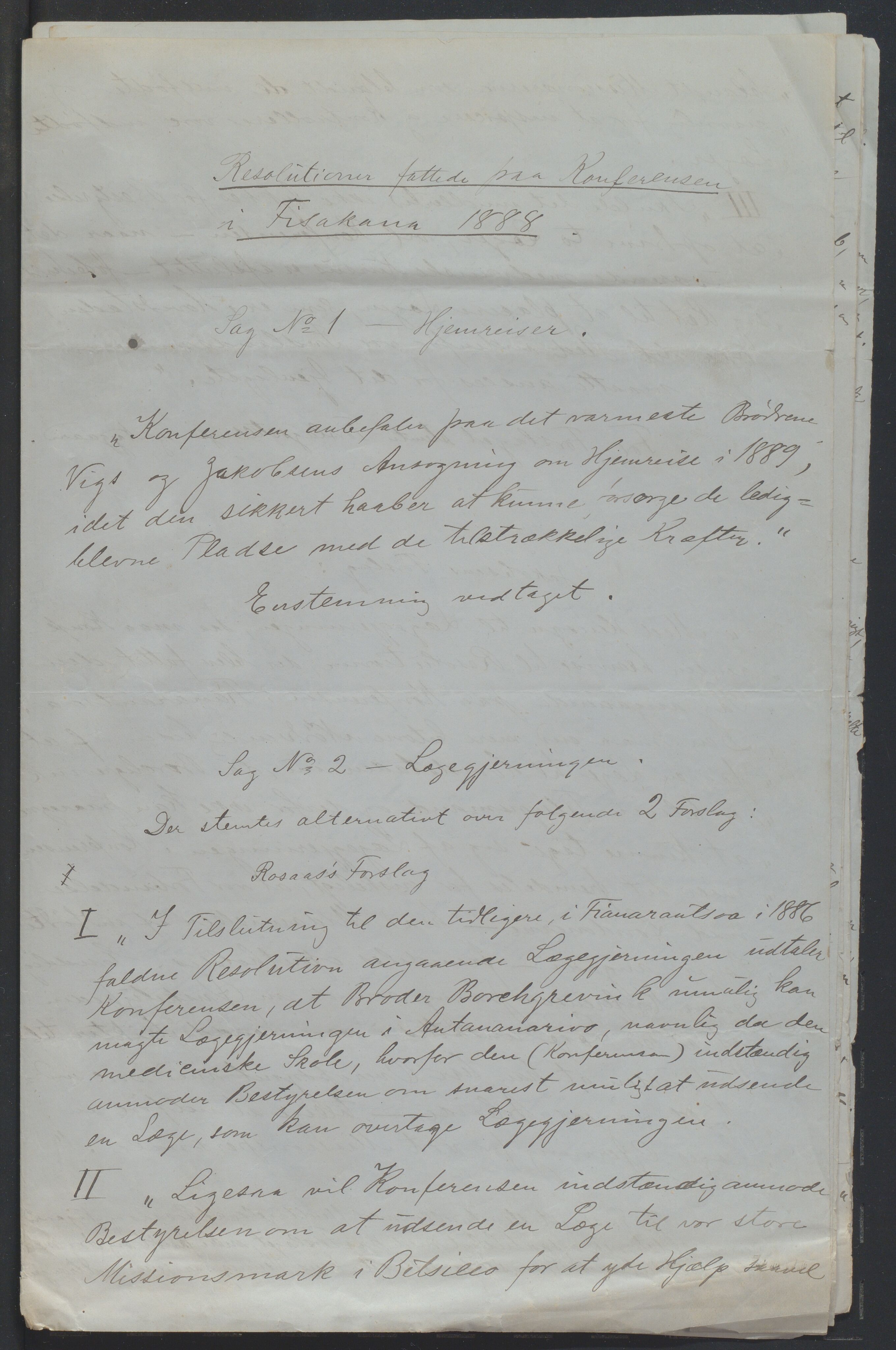 Det Norske Misjonsselskap - hovedadministrasjonen, VID/MA-A-1045/D/Da/Daa/L0037/0006: Konferansereferat og årsberetninger / Konferansereferat fra Madagaskar Innland., 1888