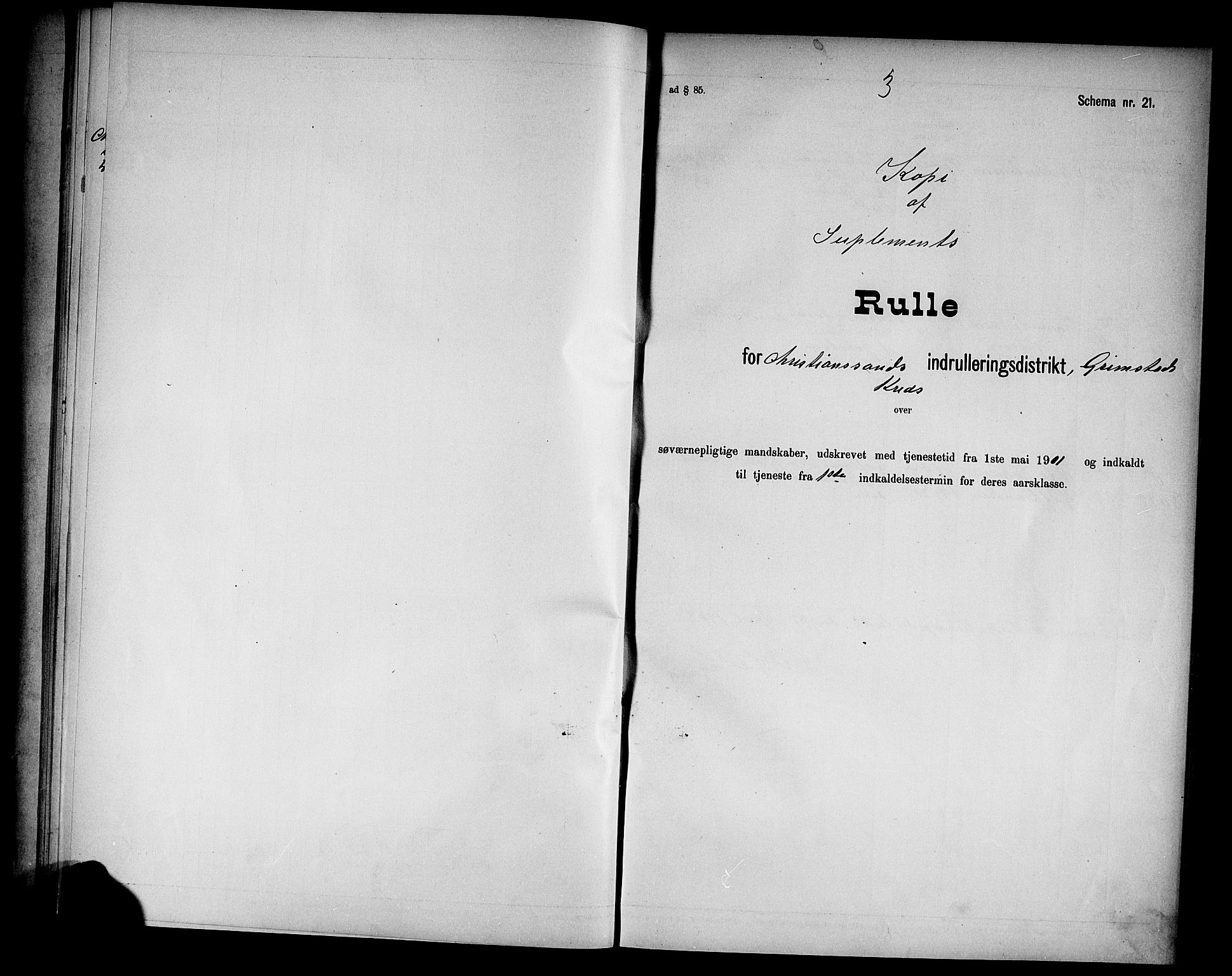 Kristiansand mønstringskrets, AV/SAK-2031-0015/F/Fd/L0003: Rulle sjøvernepliktige, C-3, 1901, p. 34