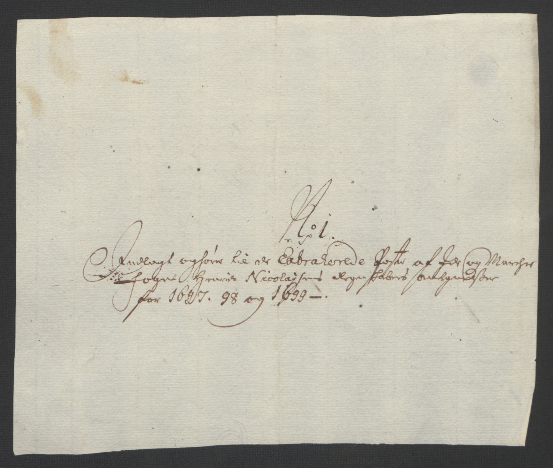 Rentekammeret inntil 1814, Reviderte regnskaper, Fogderegnskap, AV/RA-EA-4092/R01/L0014: Fogderegnskap Idd og Marker, 1699, p. 211