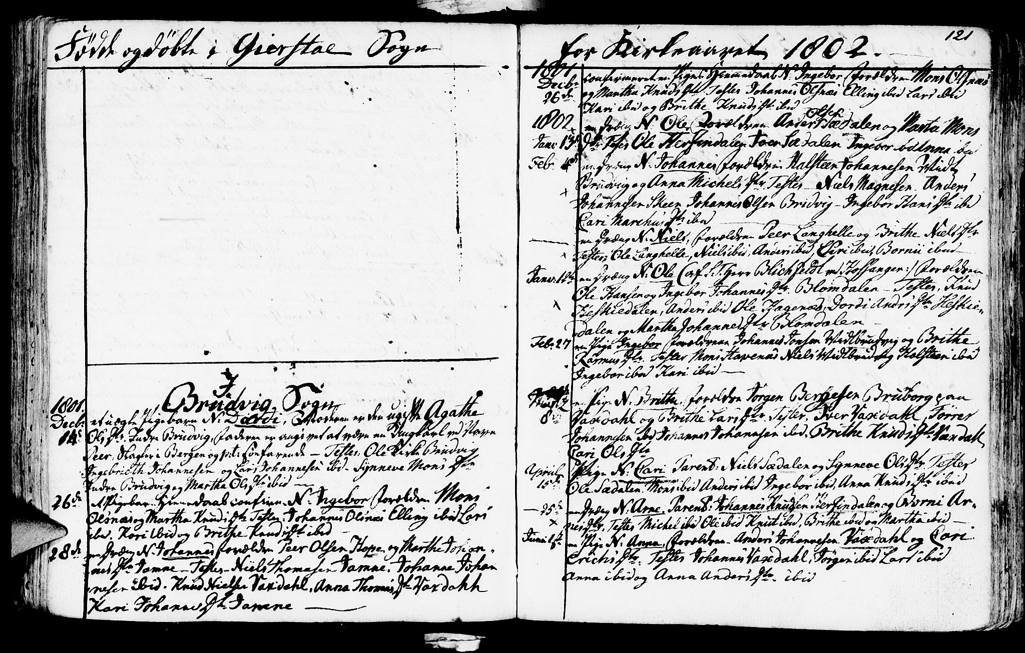 Haus sokneprestembete, AV/SAB-A-75601/H/Haa: Parish register (official) no. A 11, 1796-1816, p. 121