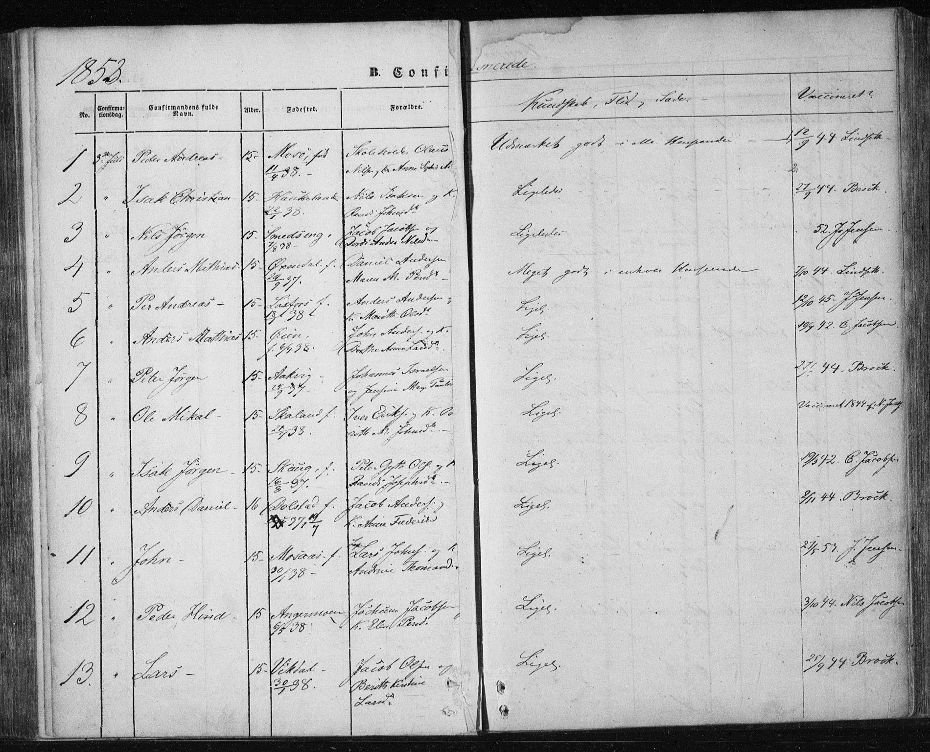 Ministerialprotokoller, klokkerbøker og fødselsregistre - Nordland, AV/SAT-A-1459/820/L0291: Parish register (official) no. 820A12, 1846-1854