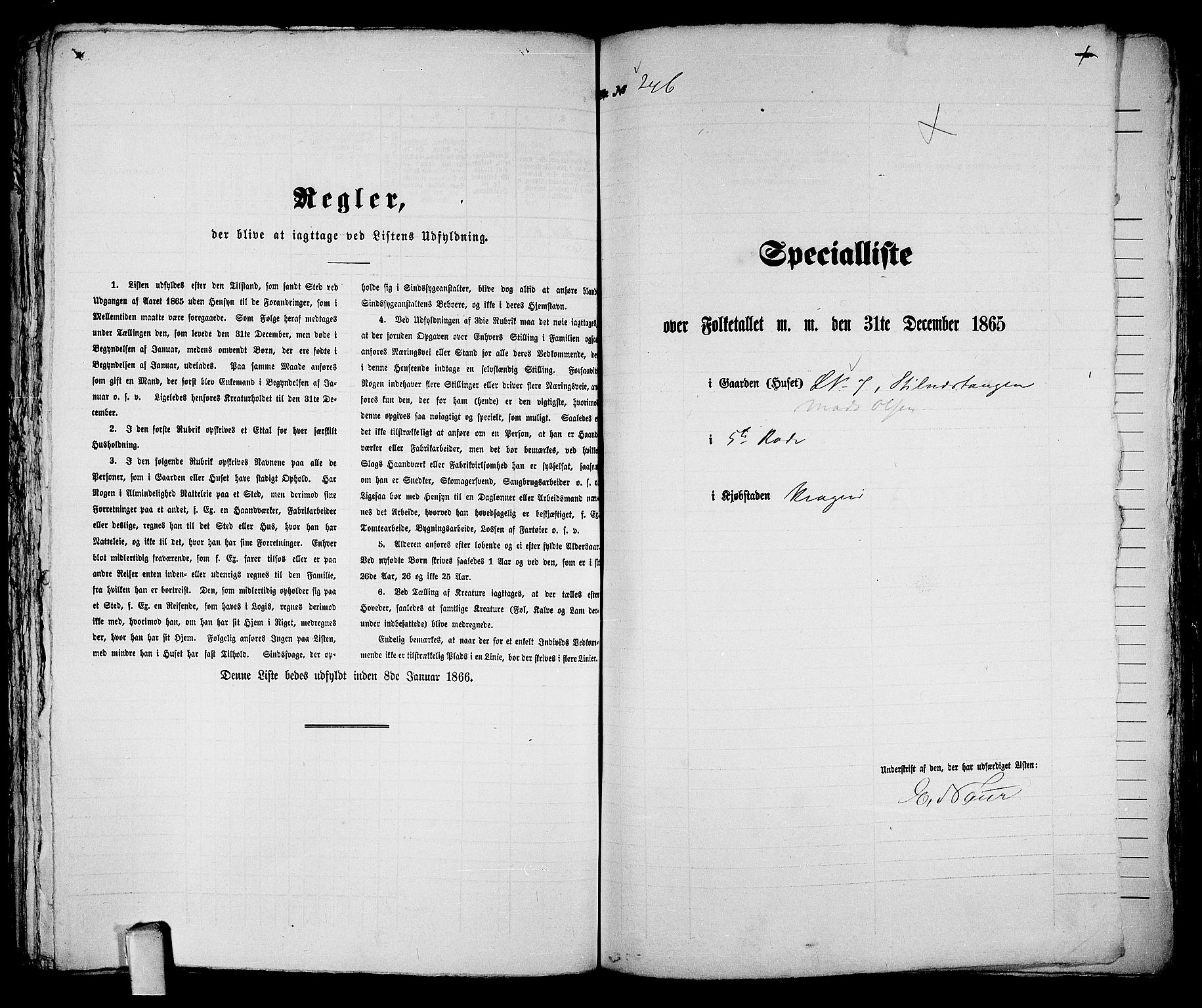 RA, 1865 census for Kragerø/Kragerø, 1865, p. 502