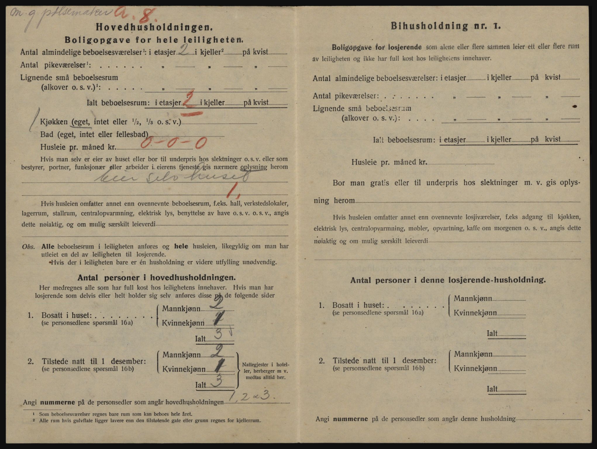SAO, 1920 census for Drøbak, 1920, p. 1190