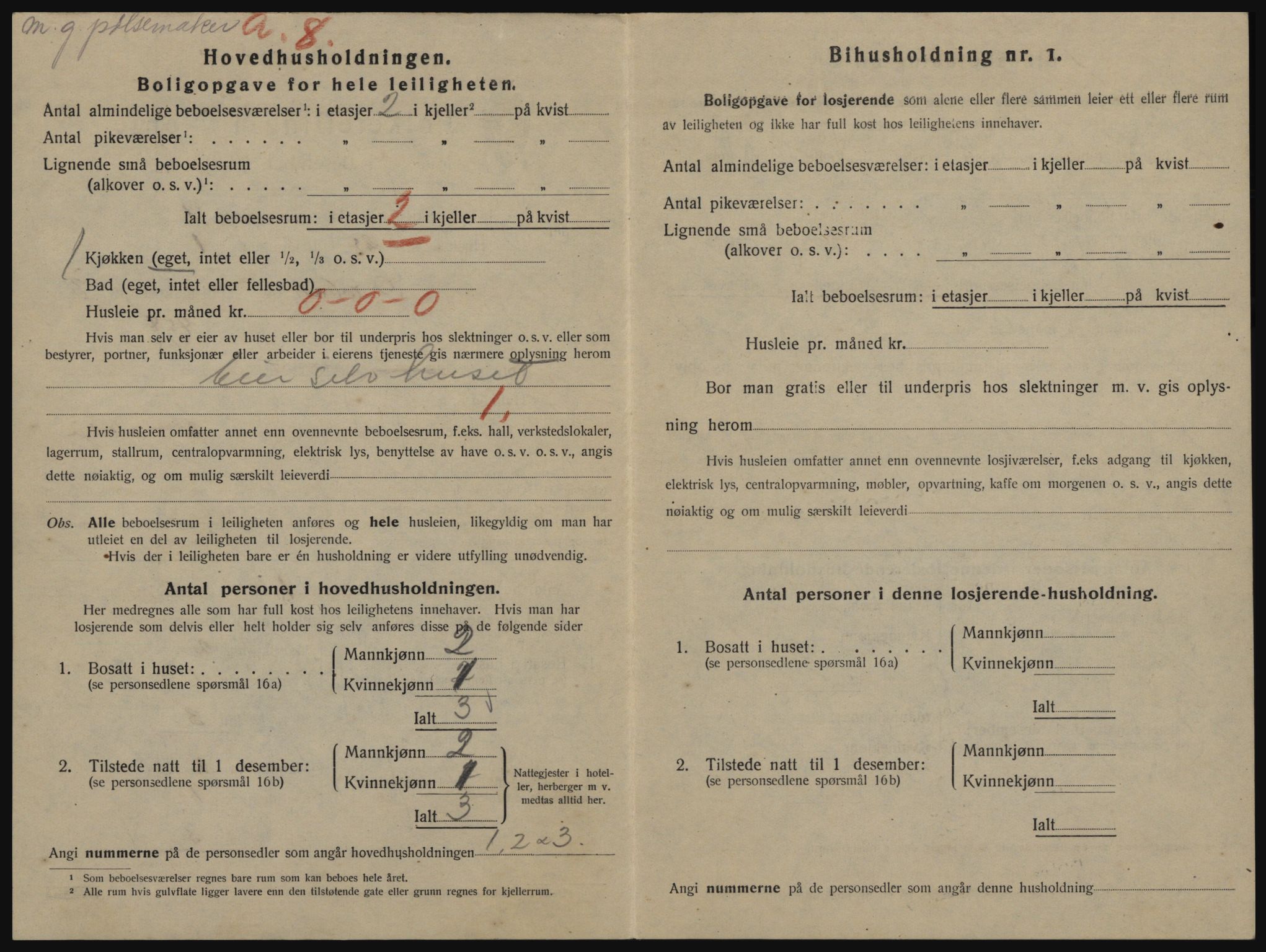 SAO, 1920 census for Drøbak, 1920, p. 1190
