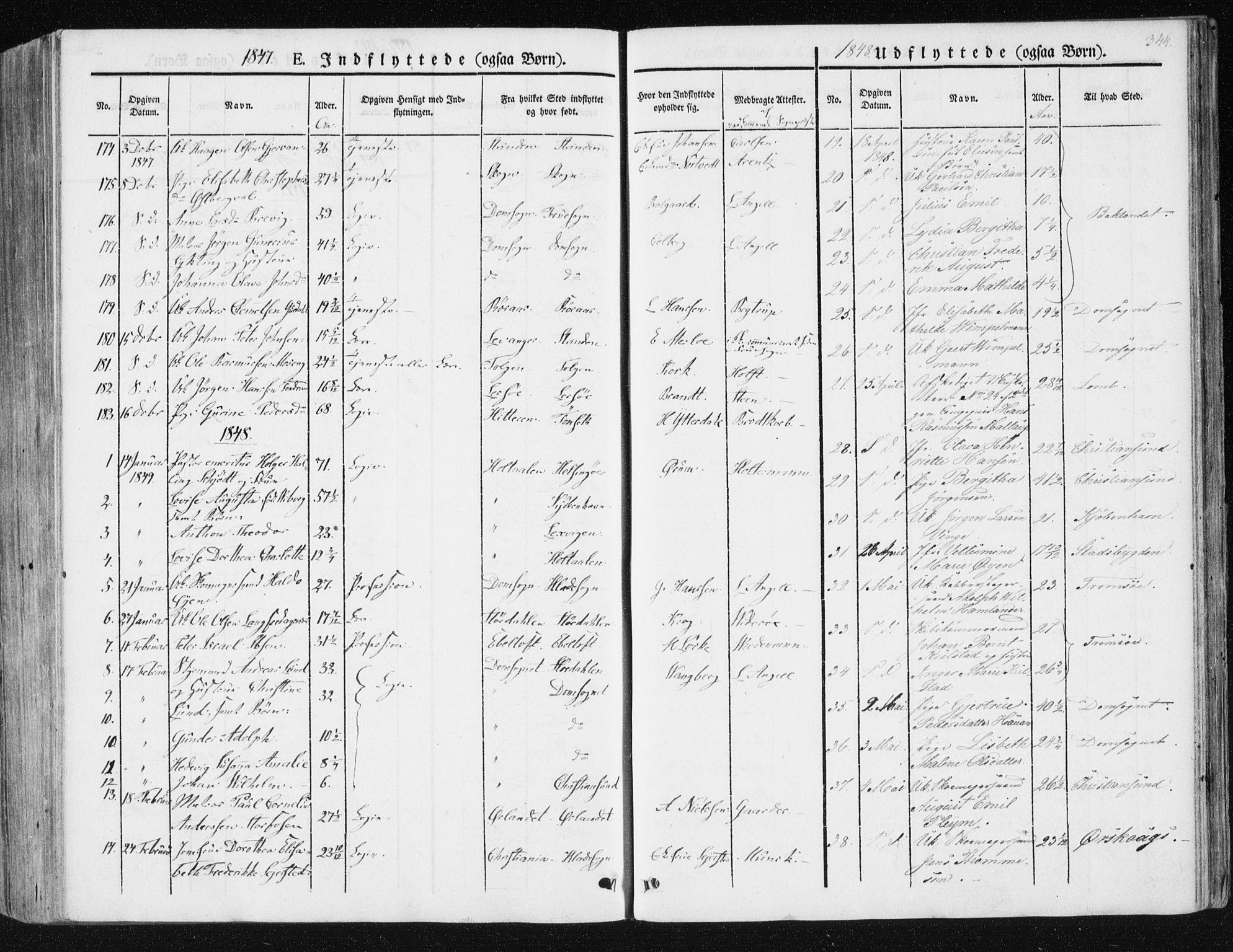 Ministerialprotokoller, klokkerbøker og fødselsregistre - Sør-Trøndelag, AV/SAT-A-1456/602/L0110: Parish register (official) no. 602A08, 1840-1854, p. 344