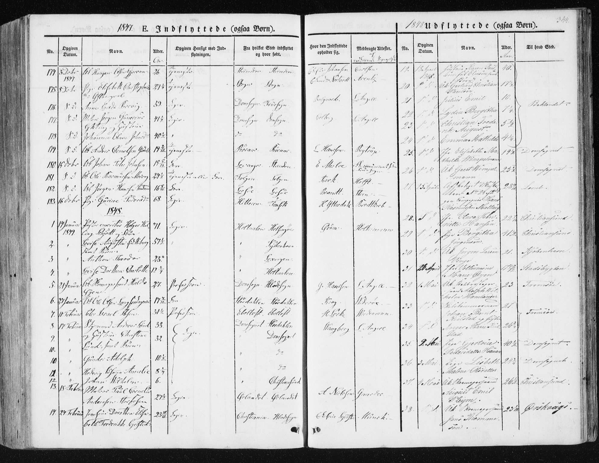 Ministerialprotokoller, klokkerbøker og fødselsregistre - Sør-Trøndelag, AV/SAT-A-1456/602/L0110: Parish register (official) no. 602A08, 1840-1854, p. 344