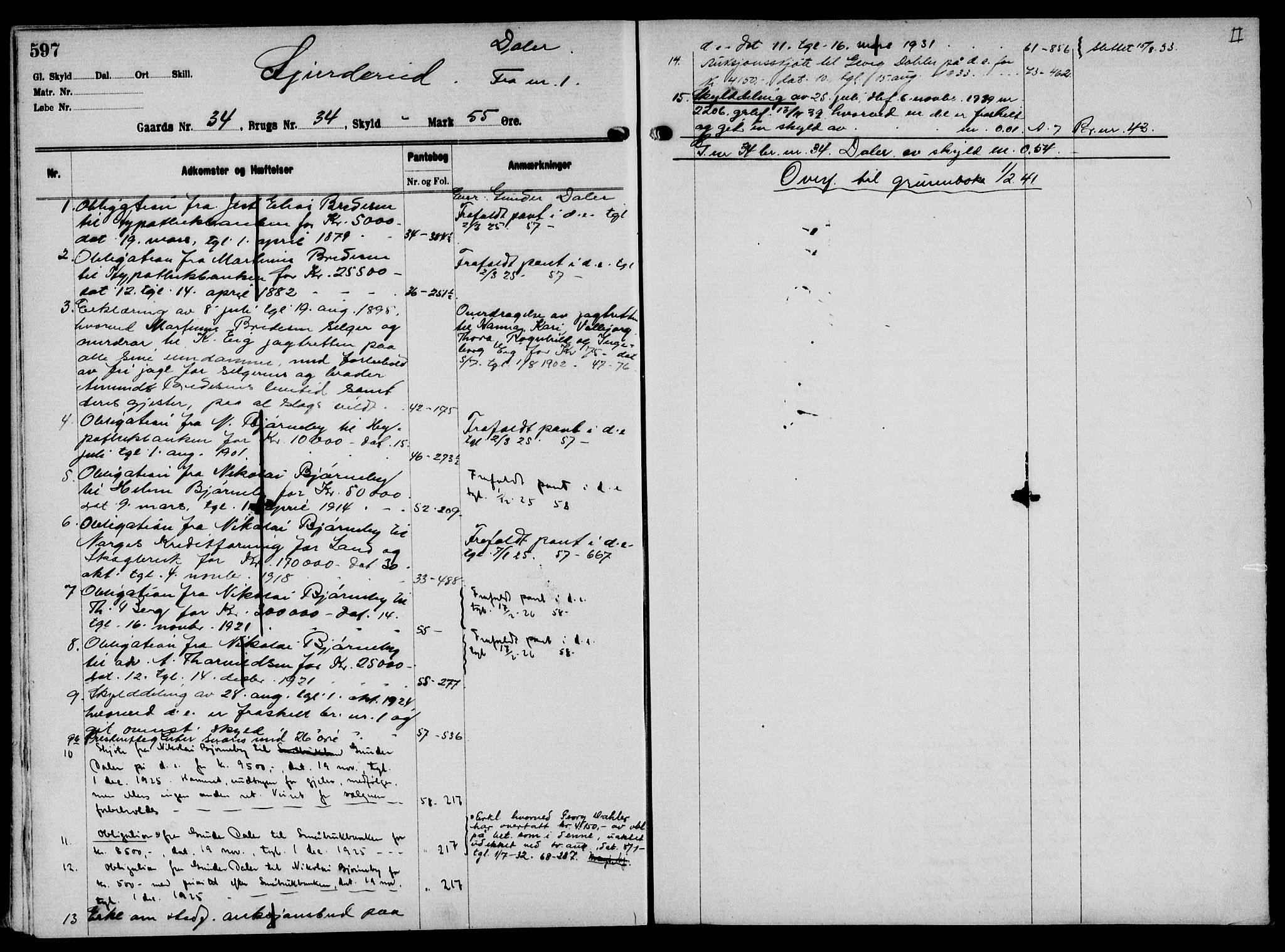 Solør tingrett, AV/SAH-TING-008/H/Ha/Hak/L0002: Mortgage register no. II, 1900-1935, p. 597