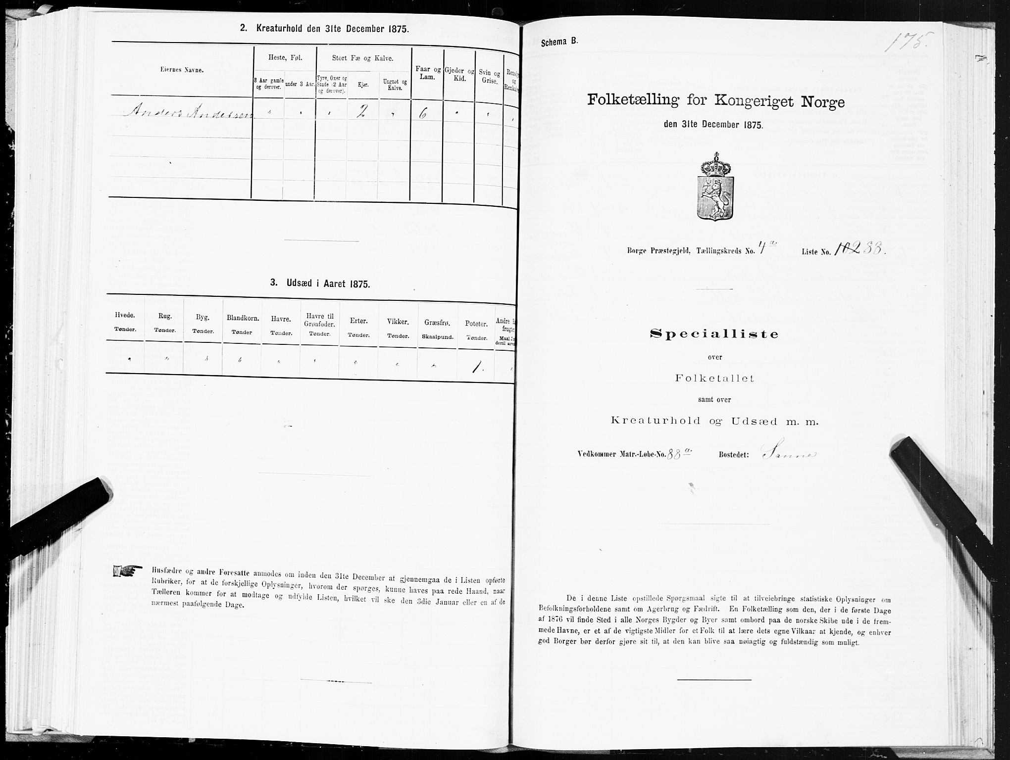 SAT, 1875 census for 1862P Borge, 1875, p. 3175