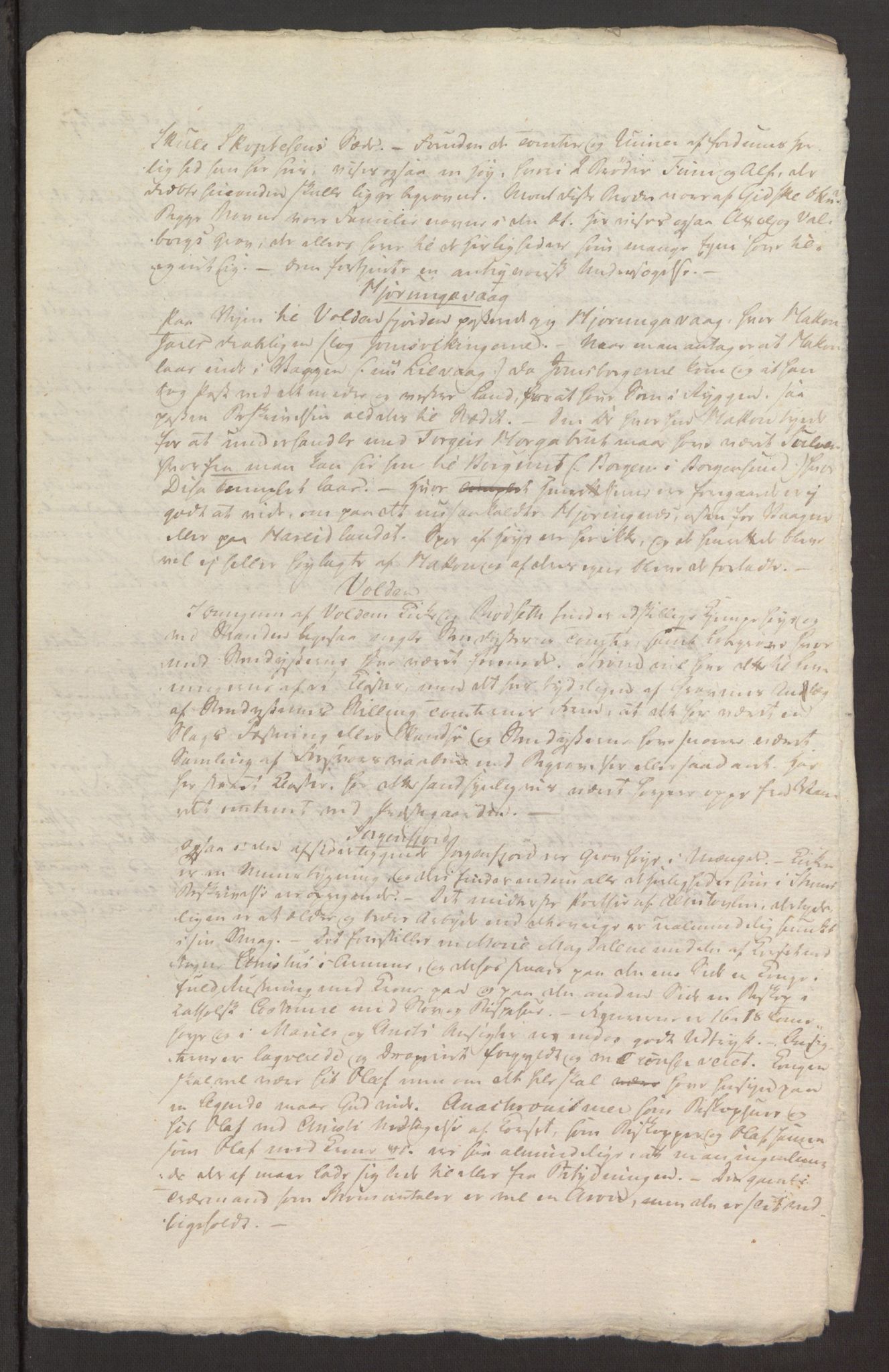 Blom, Gustav Peter, RA/PA-0568/F/L0001/0004: Brev og manuskripter / "Historiske antiqvariske Notizer". Reiseberetninger fra Bergen og Nordland, 1825, p. 11