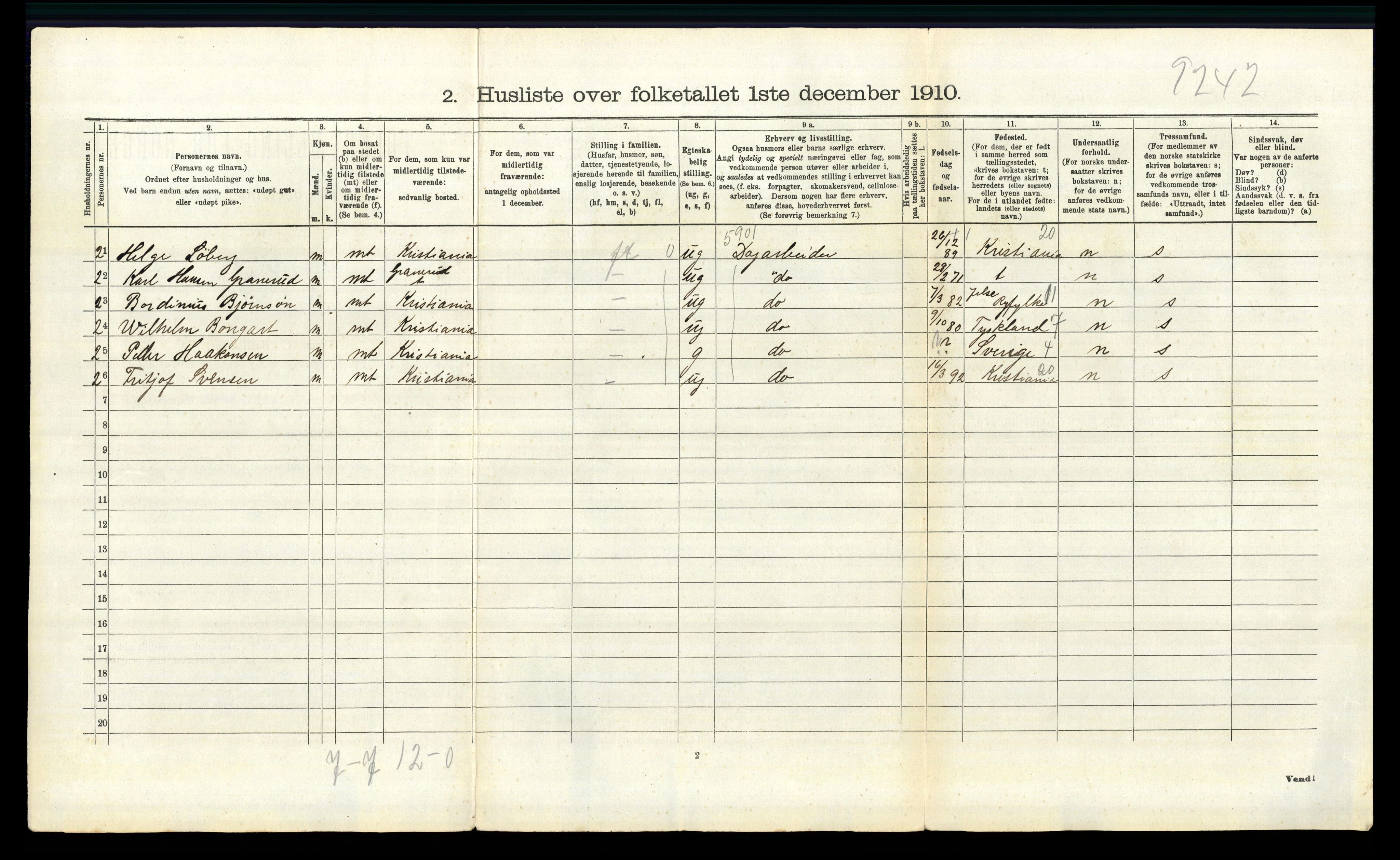 RA, 1910 census for Nesodden, 1910, p. 183