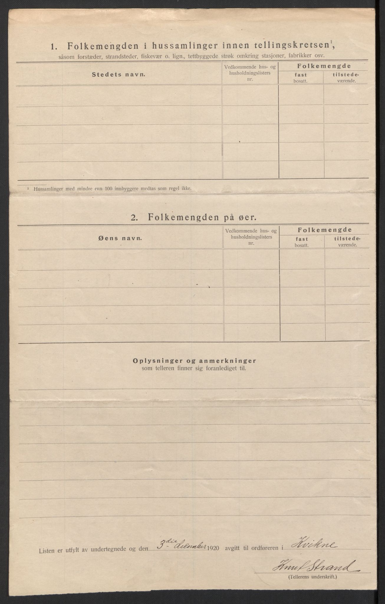 SAH, 1920 census for Kvikne, 1920, p. 29