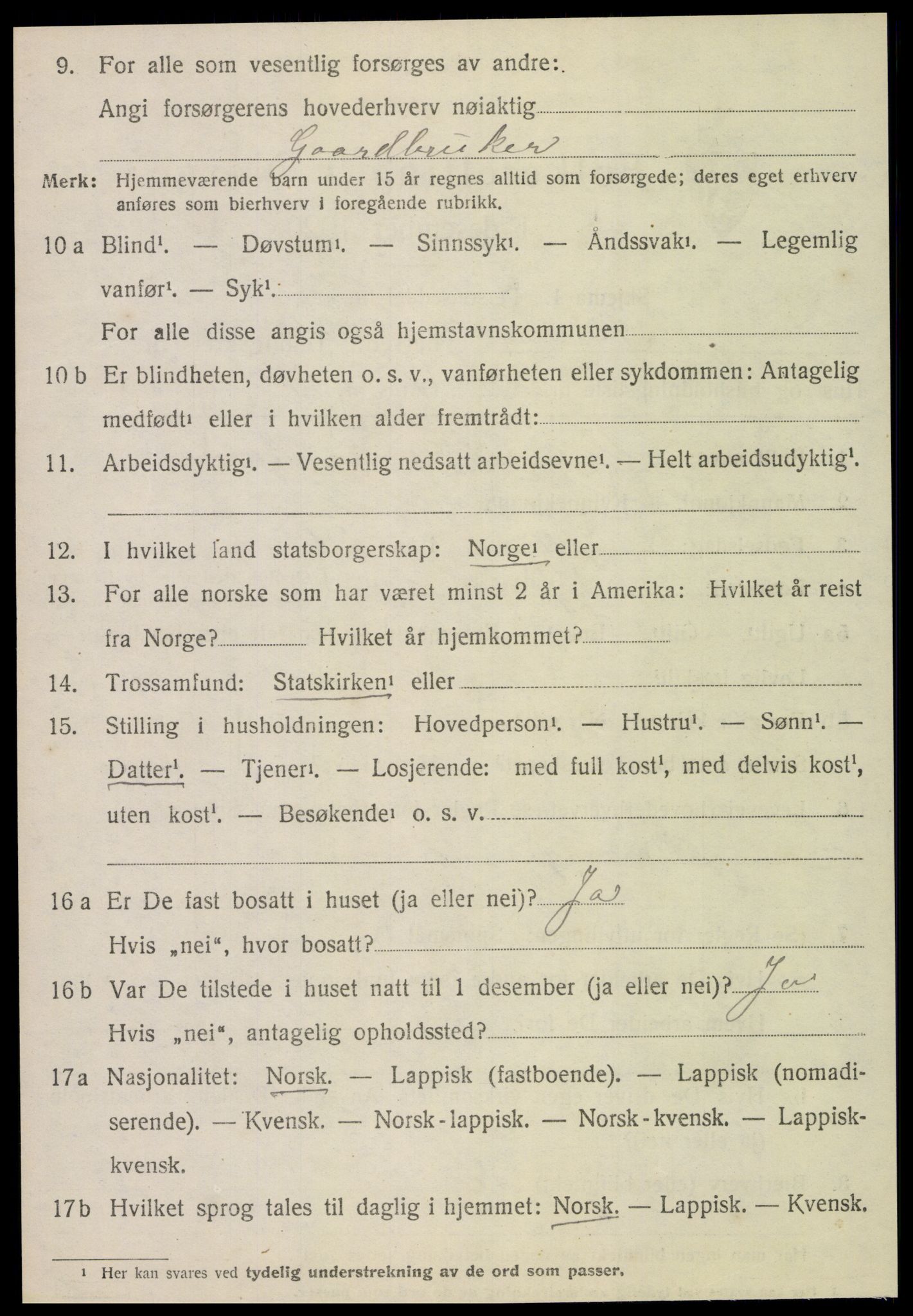 SAT, 1920 census for Skatval, 1920, p. 2446