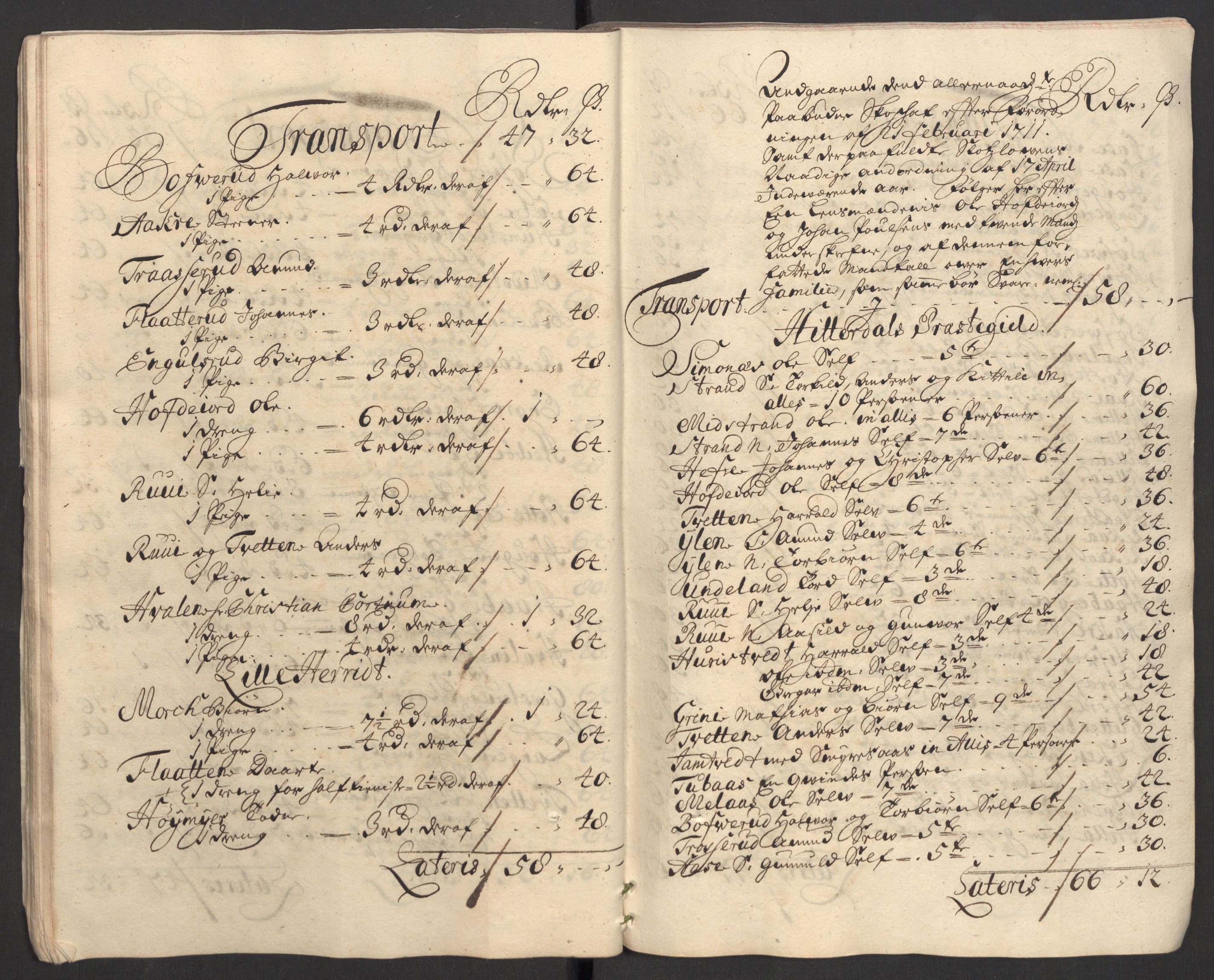 Rentekammeret inntil 1814, Reviderte regnskaper, Fogderegnskap, AV/RA-EA-4092/R36/L2121: Fogderegnskap Øvre og Nedre Telemark og Bamble, 1711, p. 30