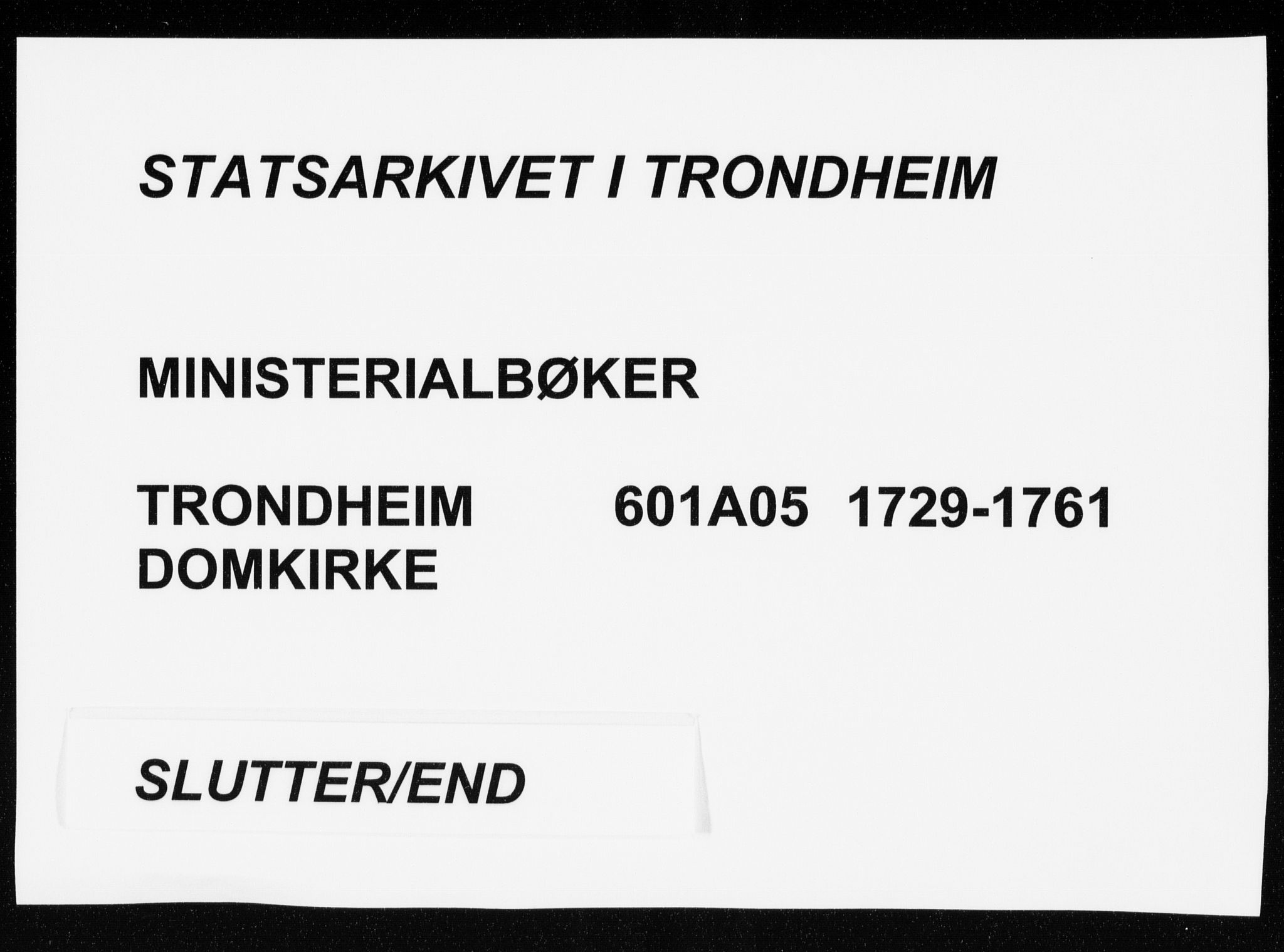 Ministerialprotokoller, klokkerbøker og fødselsregistre - Sør-Trøndelag, SAT/A-1456/601/L0037: Parish register (official) no. 601A05, 1729-1761