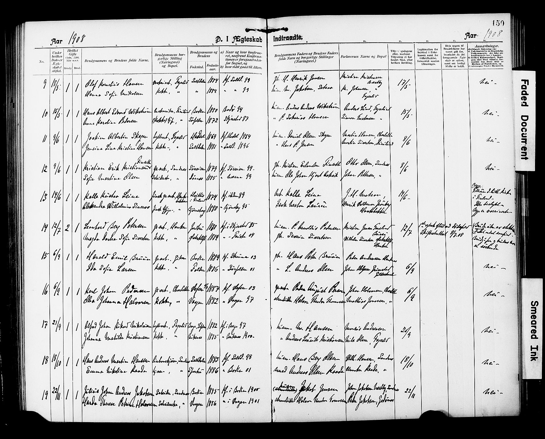 Ministerialprotokoller, klokkerbøker og fødselsregistre - Nordland, AV/SAT-A-1459/850/L0709: Parish register (official) no. 850A01, 1899-1909, p. 150