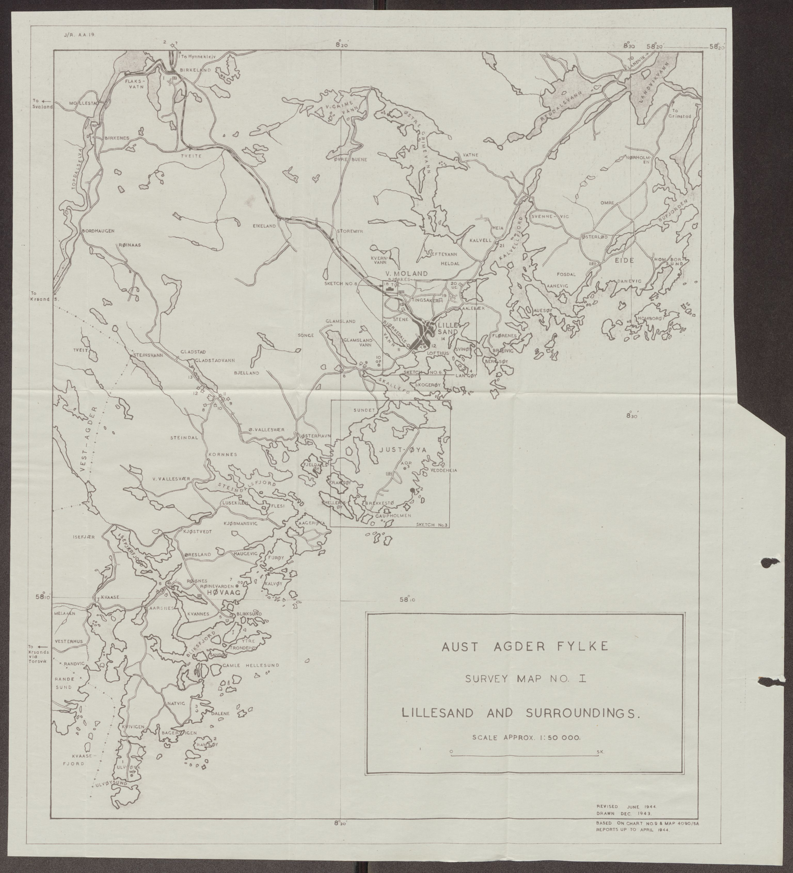 Forsvaret, Forsvarets overkommando II, AV/RA-RAFA-3915/D/Dd/L0002: Aust-Agder fylke, 1942-1944, p. 67