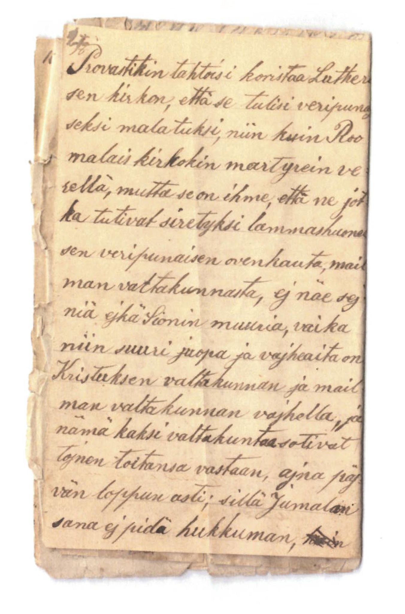Elise Balos brevsamling, FMFB/A-1082/F/Fa/L0001: Brev fra J. Raattamaa til K.P.Knuuti , 1873