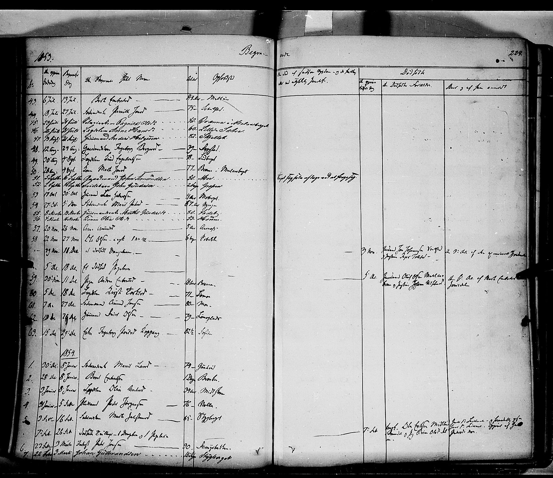 Elverum prestekontor, SAH/PREST-044/H/Ha/Haa/L0009: Parish register (official) no. 9, 1843-1856, p. 229