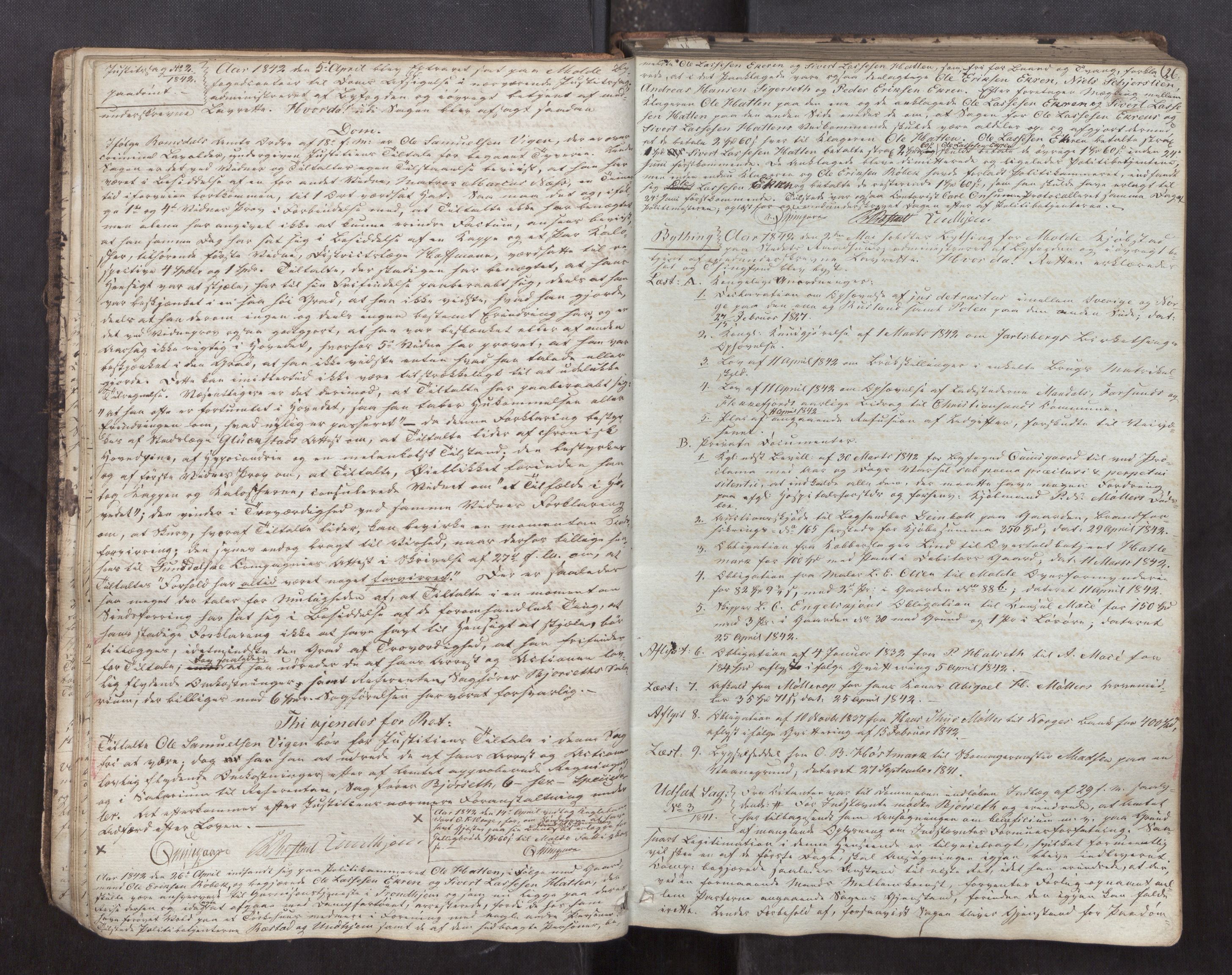 Molde byfogd, AV/SAT-A-0025/1/1A/L0004: Justisprotokoll, 1841-1846, p. 25b-26a