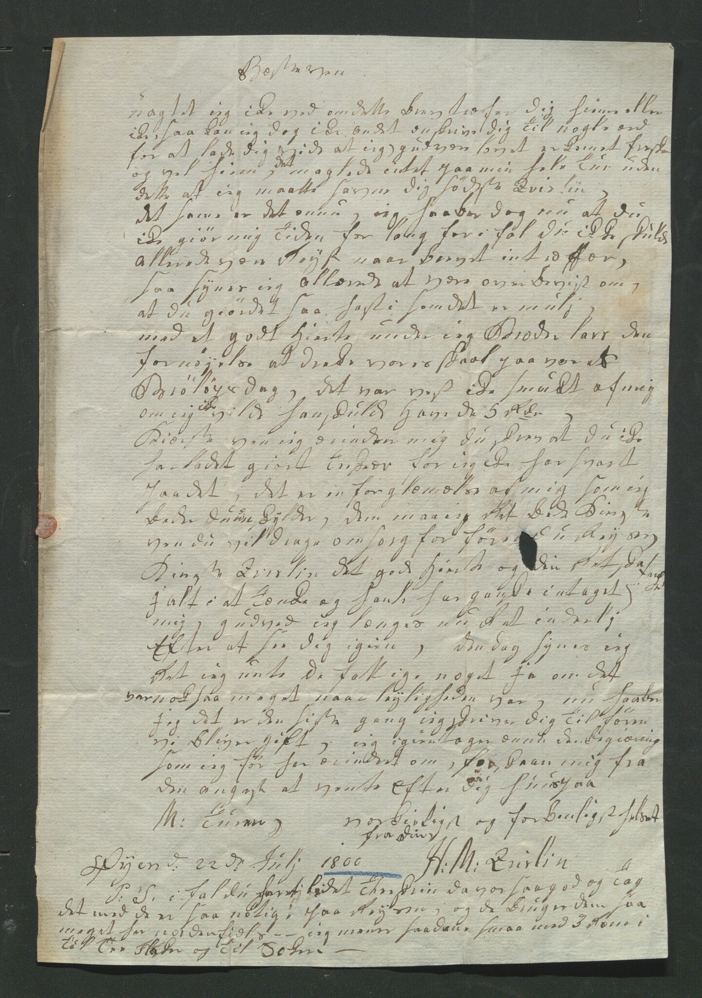 Åker i Vang, Hedmark, og familien Todderud, AV/SAH-ARK-010/J/Jc/L0004: Korrespondanse, 1796-1844, p. 17