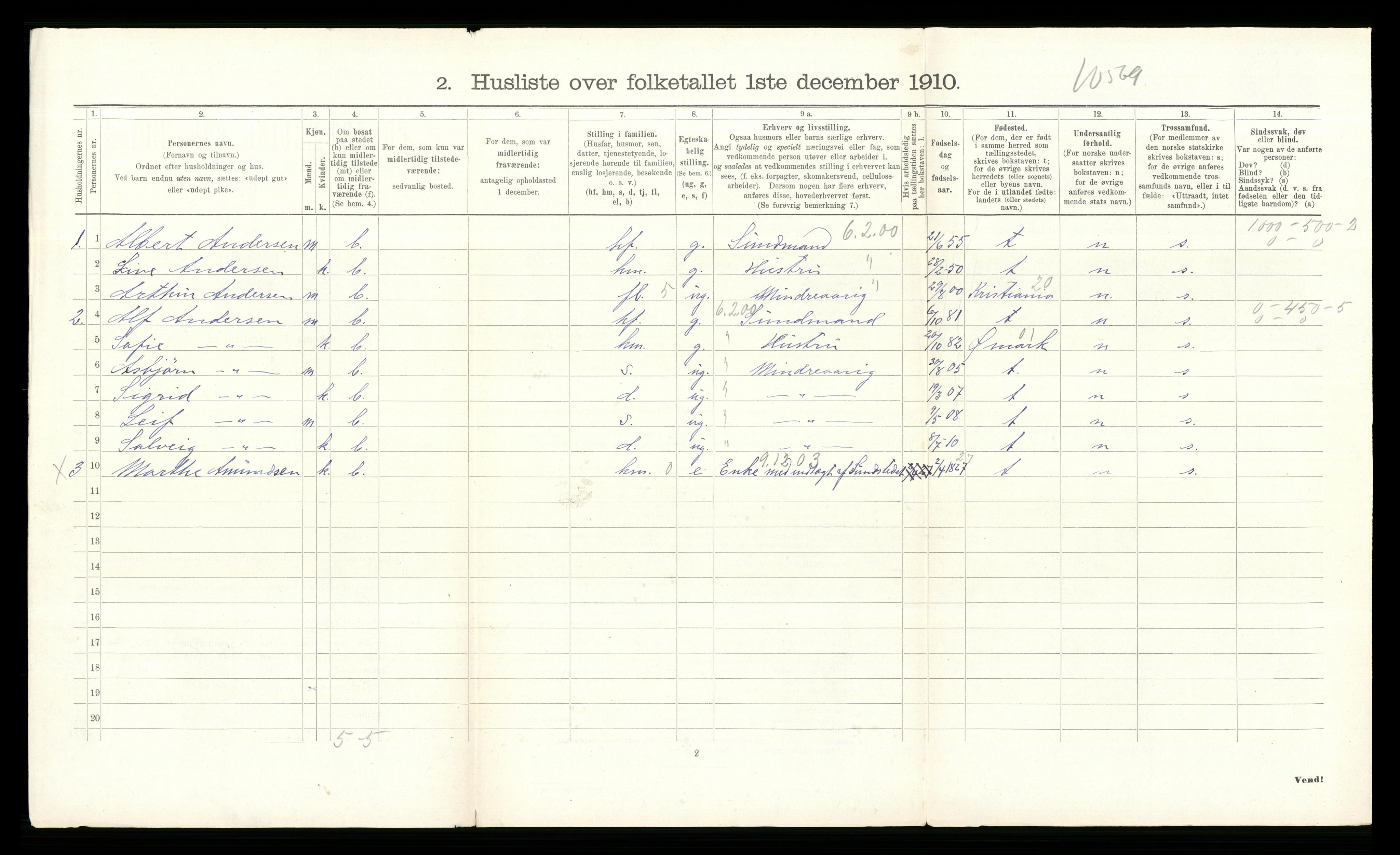 RA, 1910 census for Hurum, 1910, p. 989