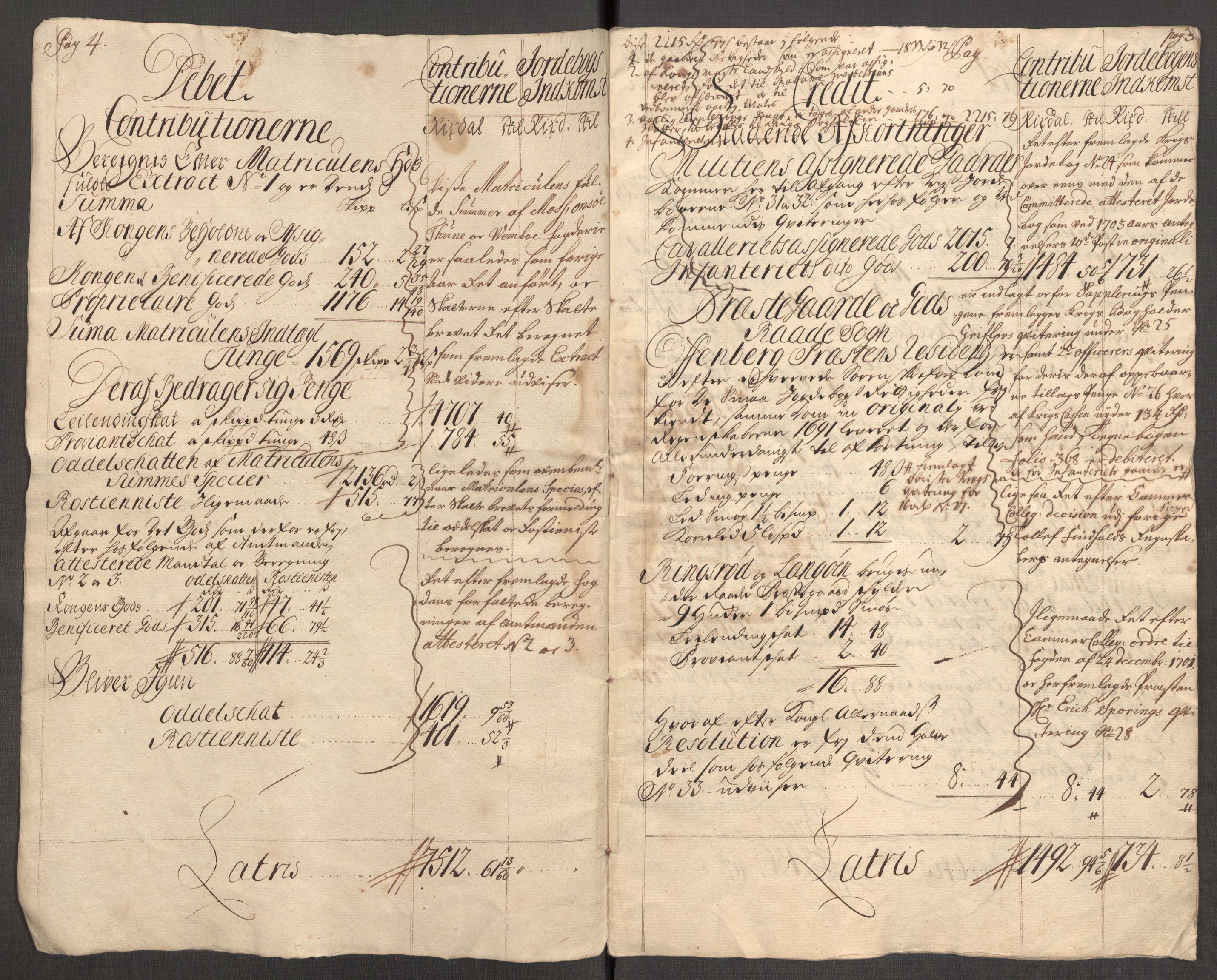Rentekammeret inntil 1814, Reviderte regnskaper, Fogderegnskap, RA/EA-4092/R04/L0137: Fogderegnskap Moss, Onsøy, Tune, Veme og Åbygge, 1712, p. 5
