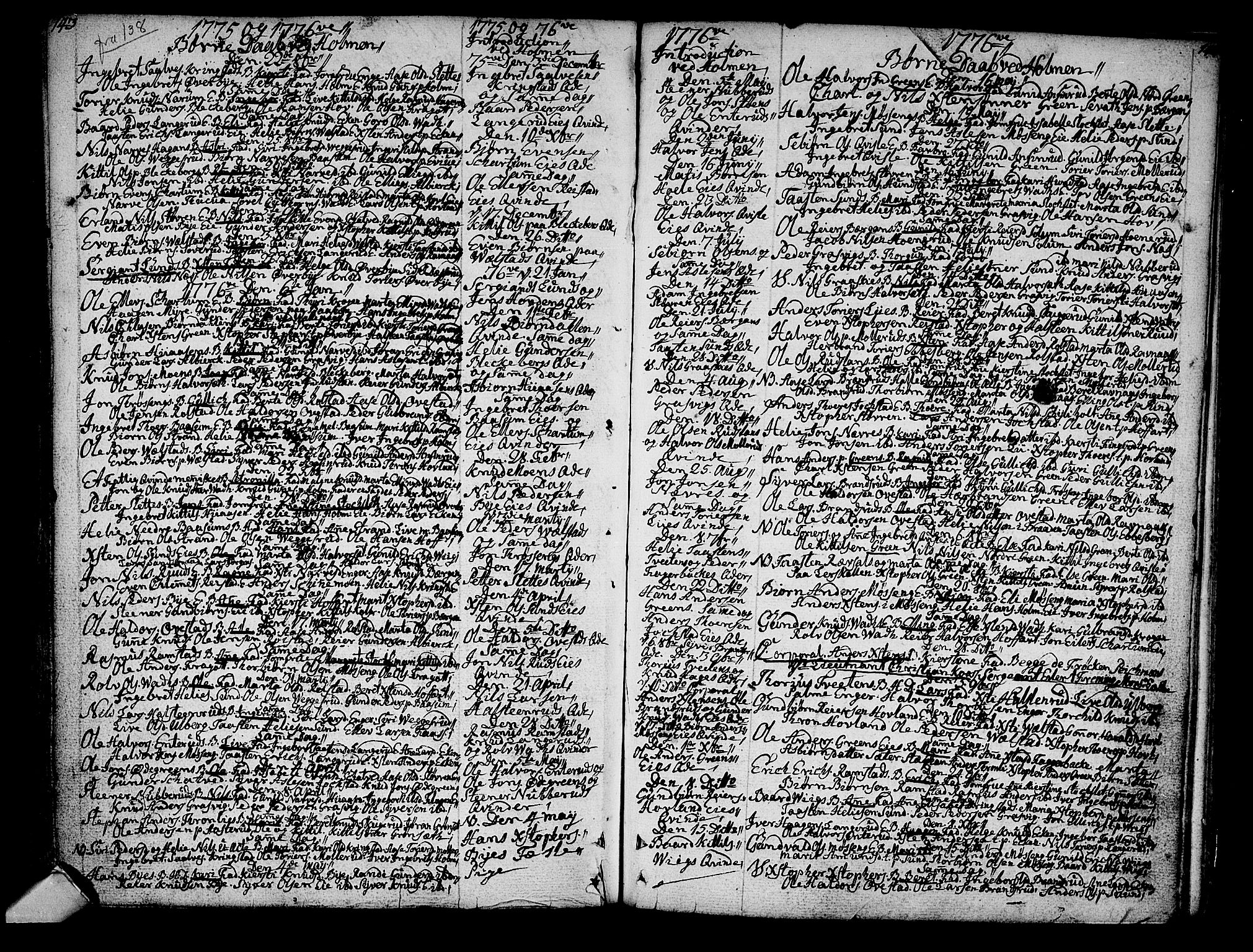 Sigdal kirkebøker, SAKO/A-245/F/Fa/L0001: Parish register (official) no. I 1, 1722-1777, p. 143-144