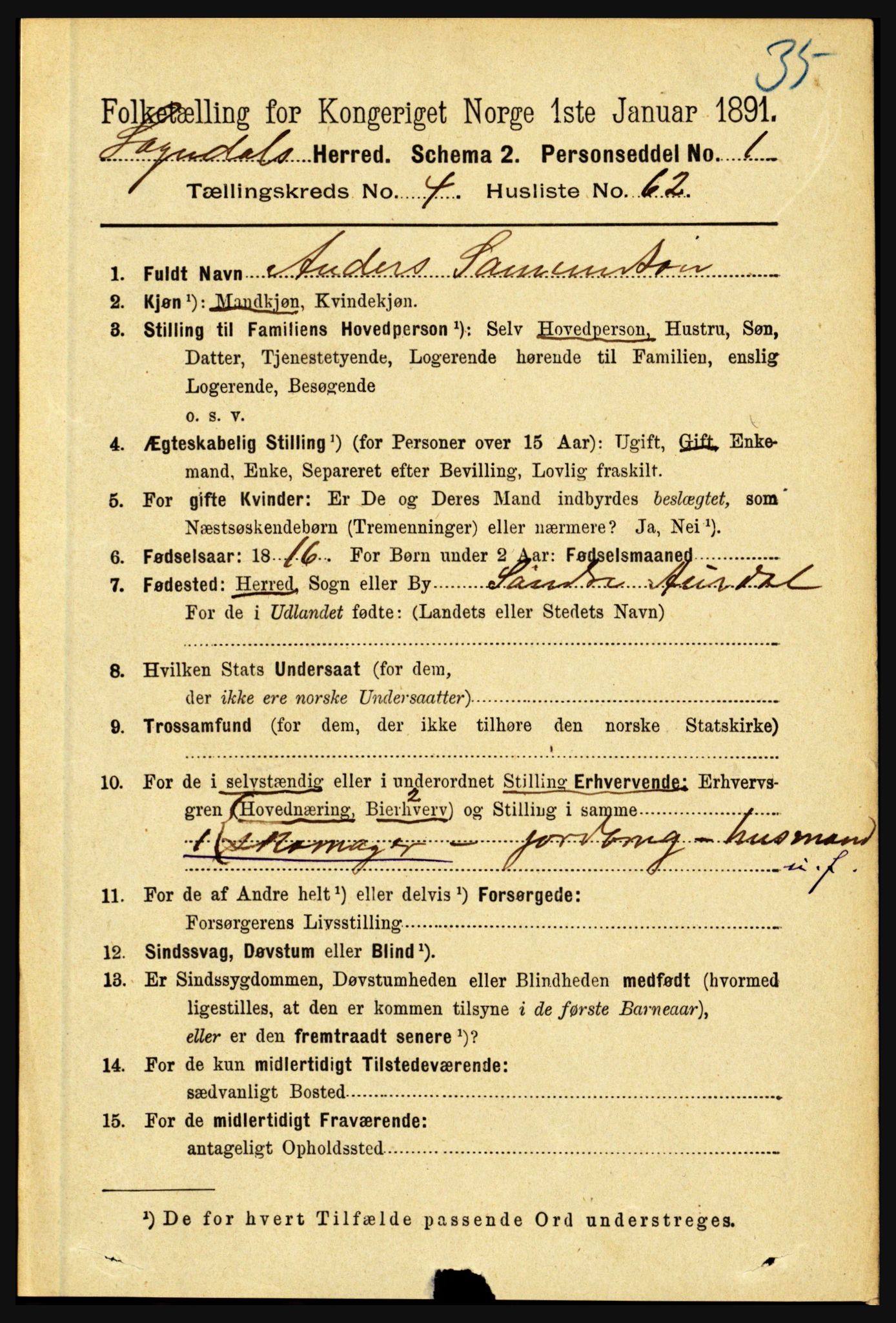 RA, 1891 census for 1420 Sogndal, 1891, p. 2259