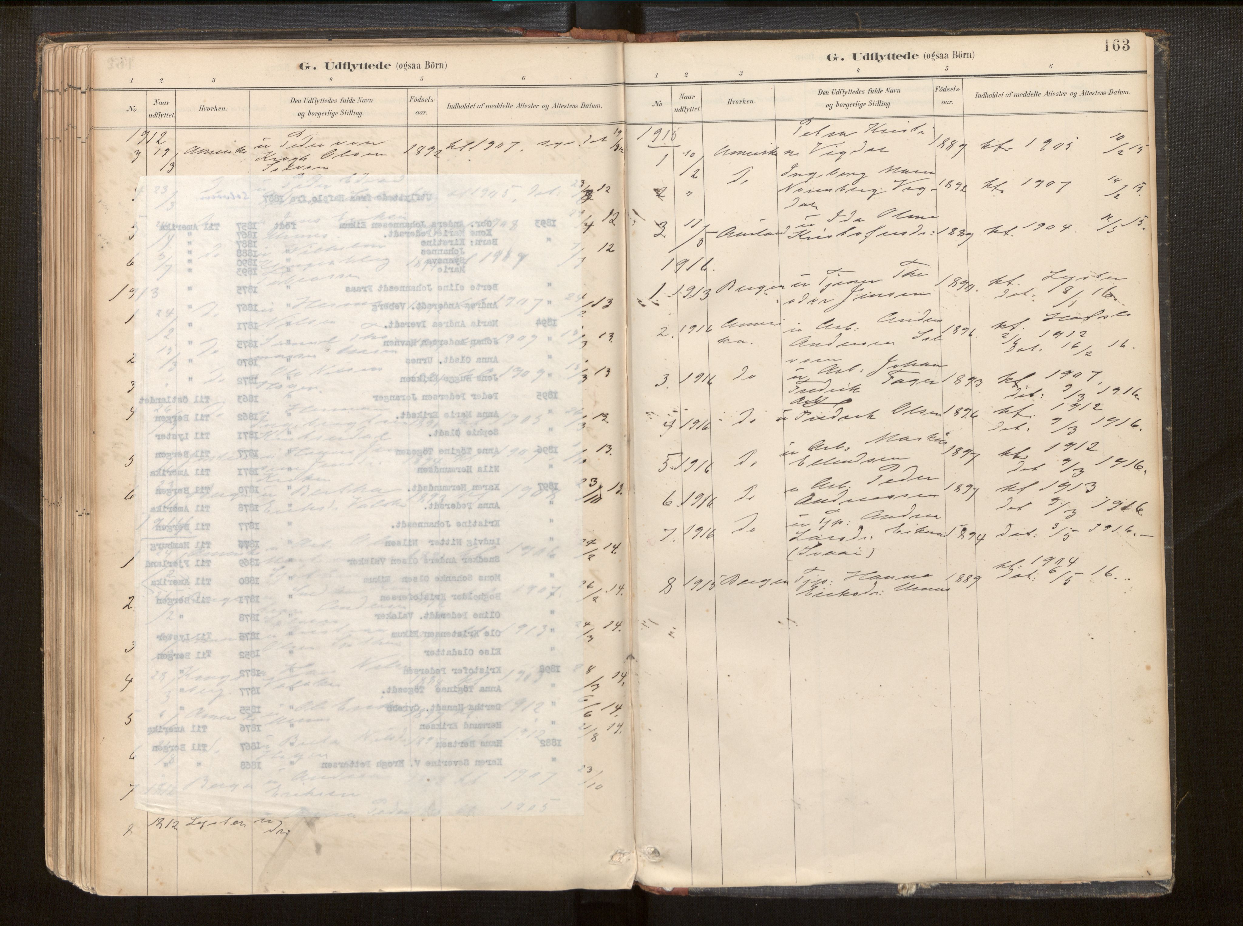 Hafslo sokneprestembete, SAB/A-80301/H/Haa/Haac/L0001: Parish register (official) no. C 1, 1886-1944, p. 163