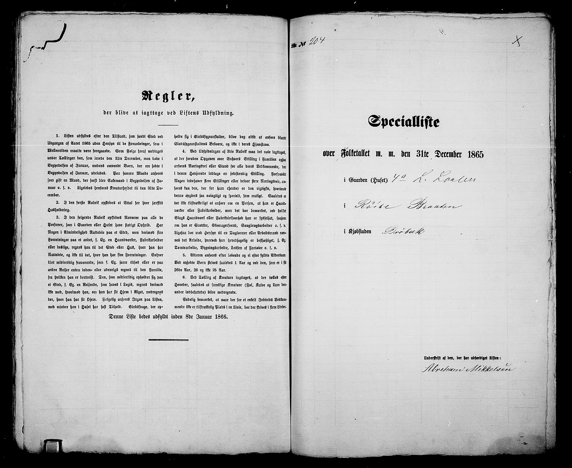 RA, 1865 census for Drøbak/Drøbak, 1865, p. 413