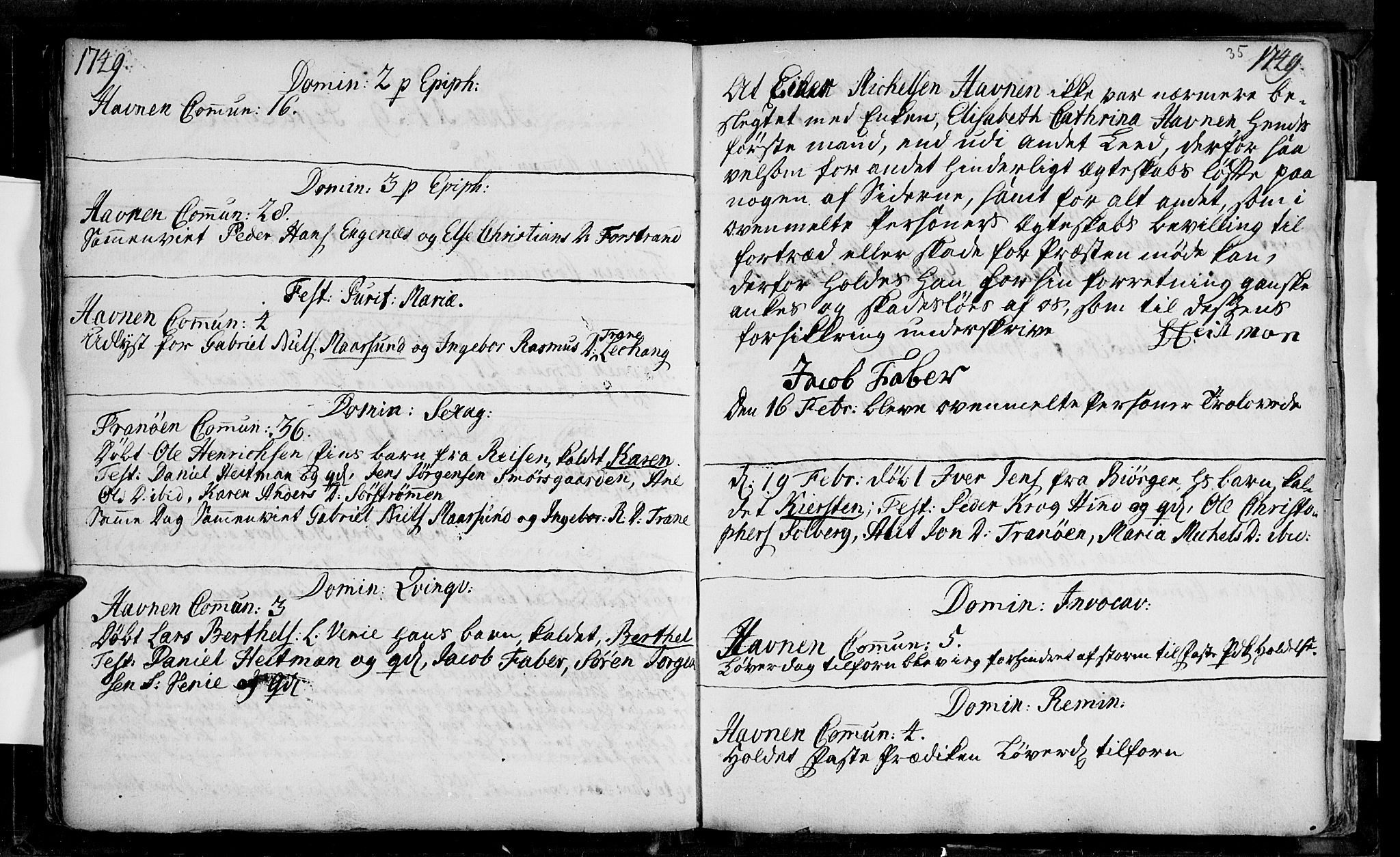 Ibestad sokneprestembete, AV/SATØ-S-0077/H/Ha/Haa/L0001kirke: Parish register (official) no. 1, 1744-1757, p. 35