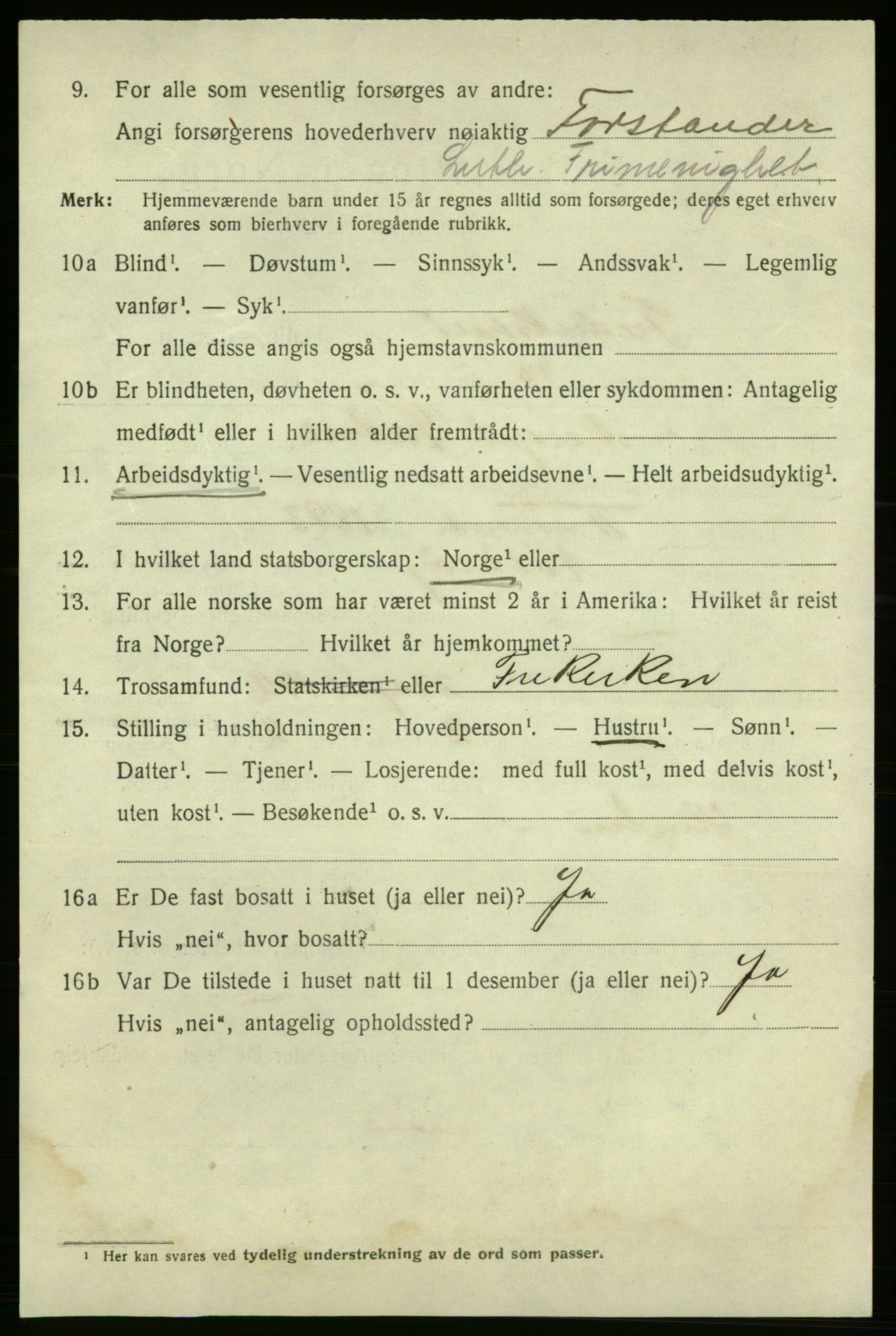 SAO, 1920 census for Fredrikshald, 1920, p. 23977