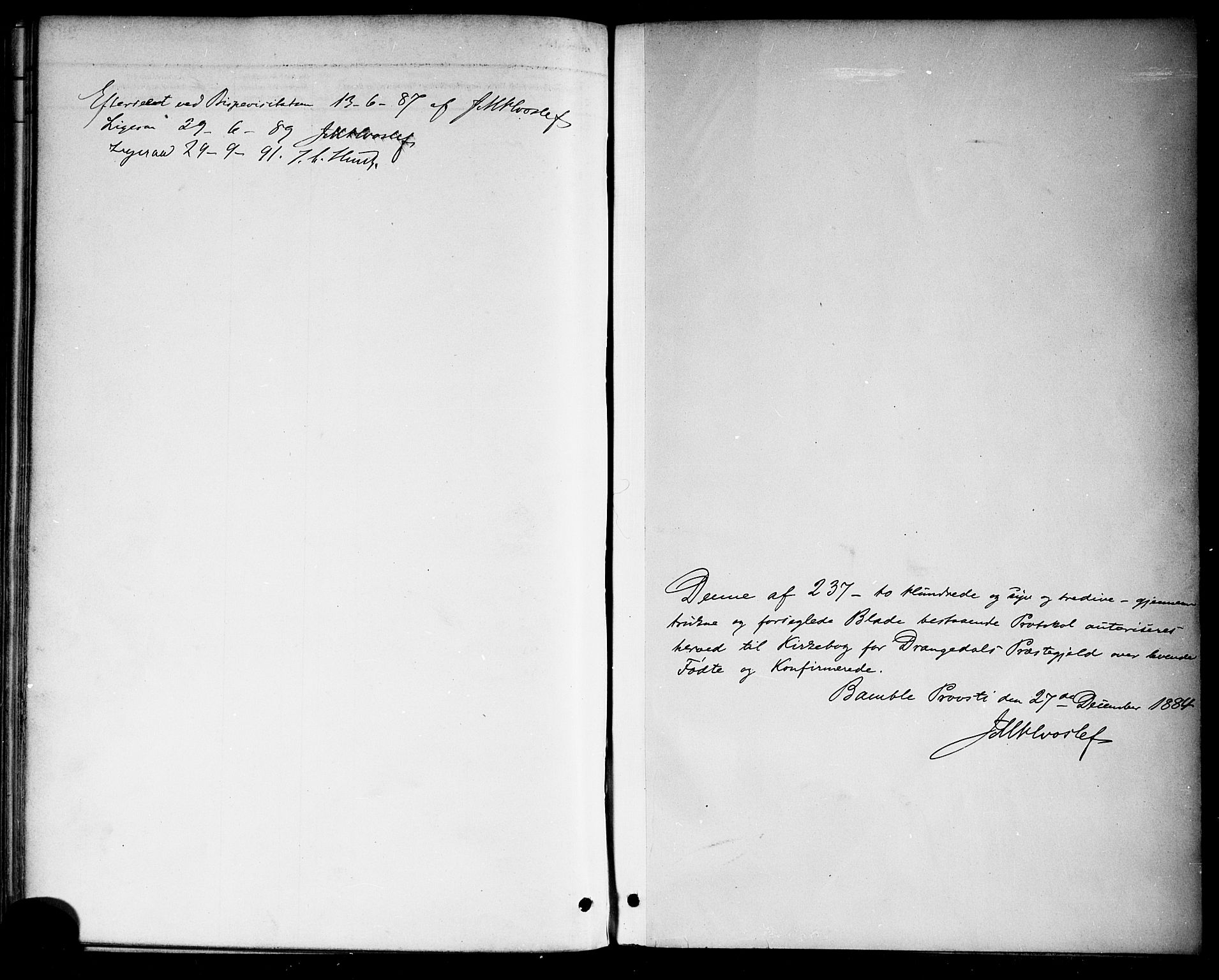 Drangedal kirkebøker, SAKO/A-258/F/Fa/L0010: Parish register (official) no. 10 /1, 1885-1894