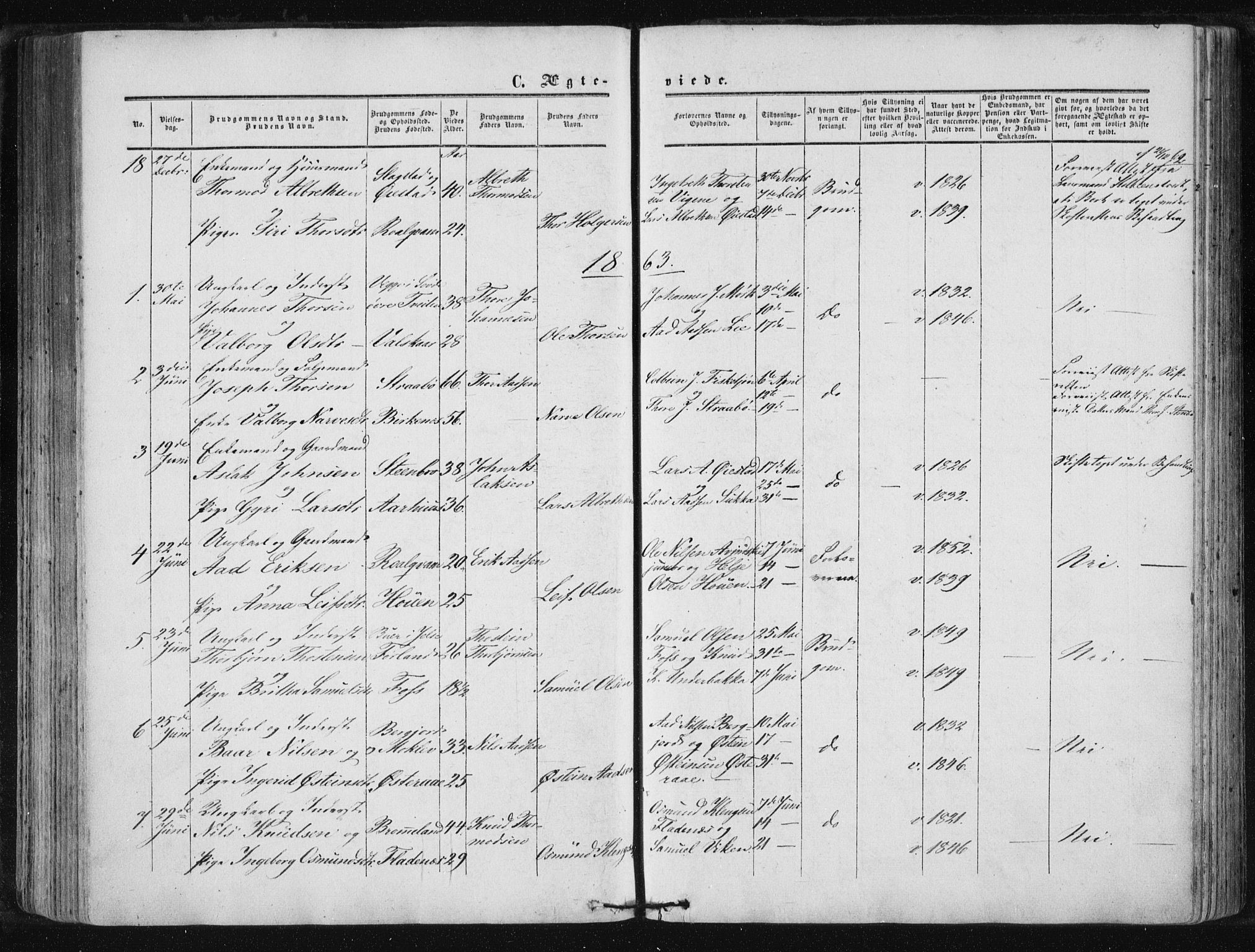 Suldal sokneprestkontor, AV/SAST-A-101845/01/IV/L0009: Parish register (official) no. A 9, 1854-1868