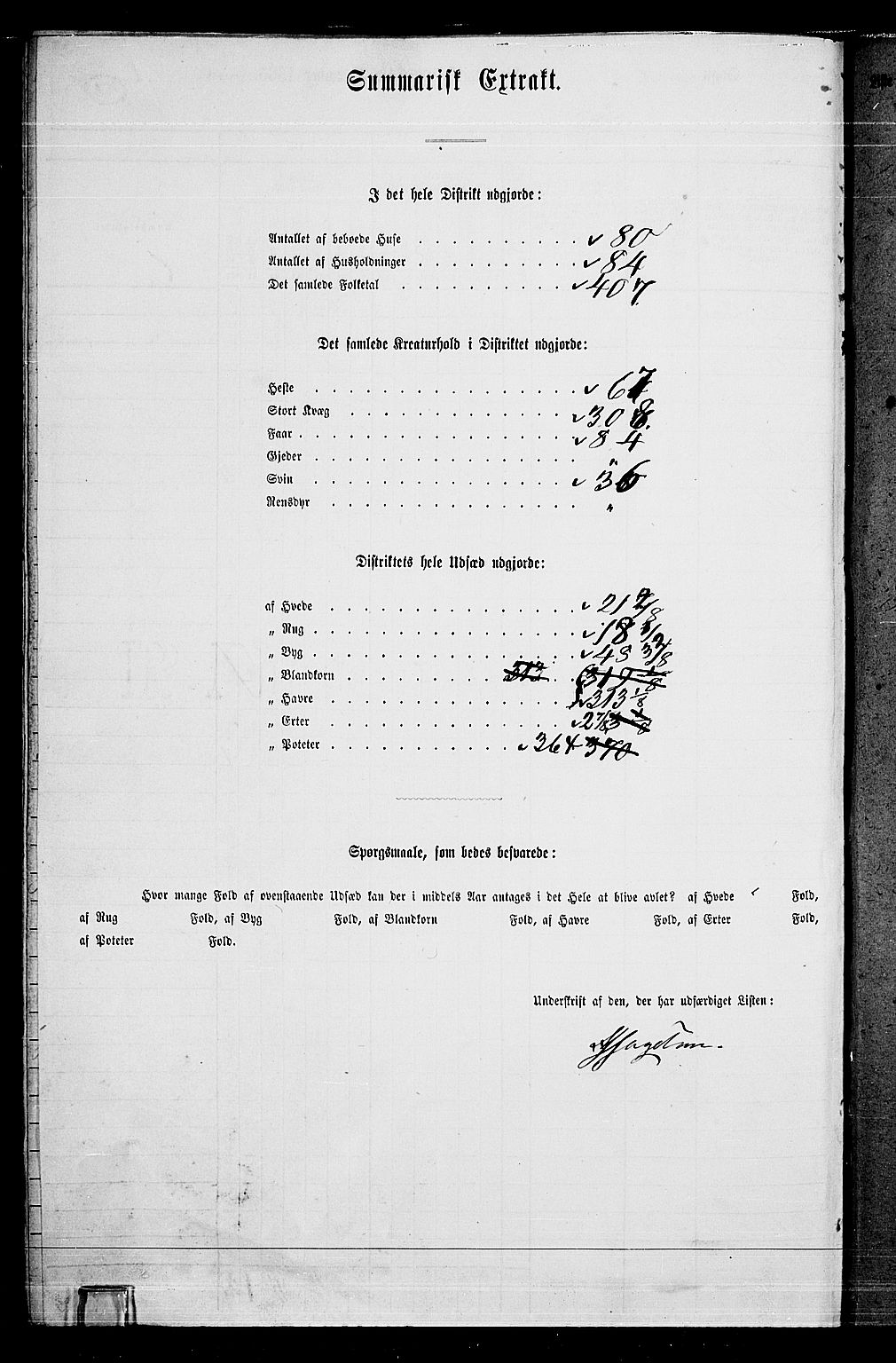 RA, 1865 census for Vestby, 1865, p. 138