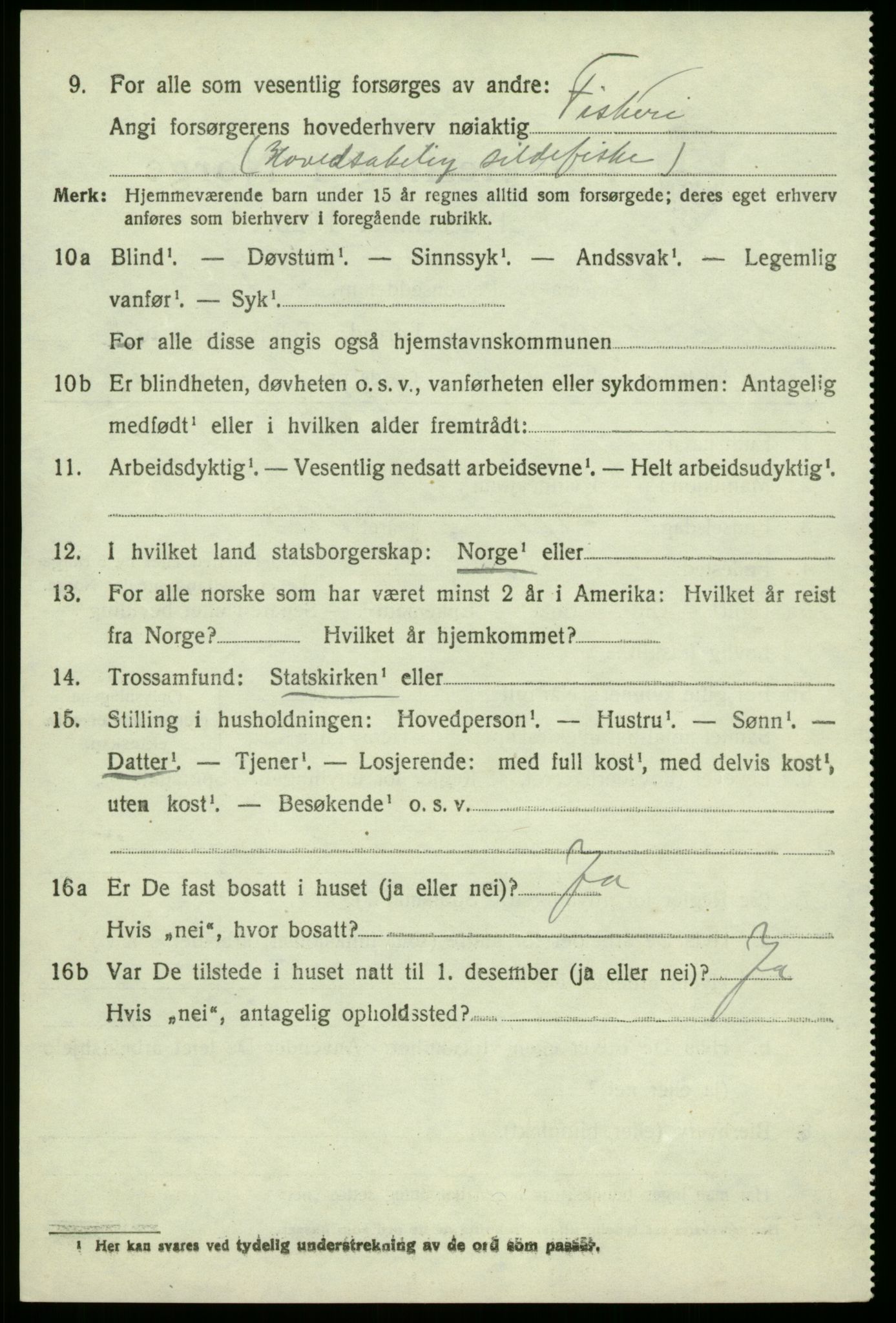 SAB, 1920 census for Samnanger, 1920, p. 1490