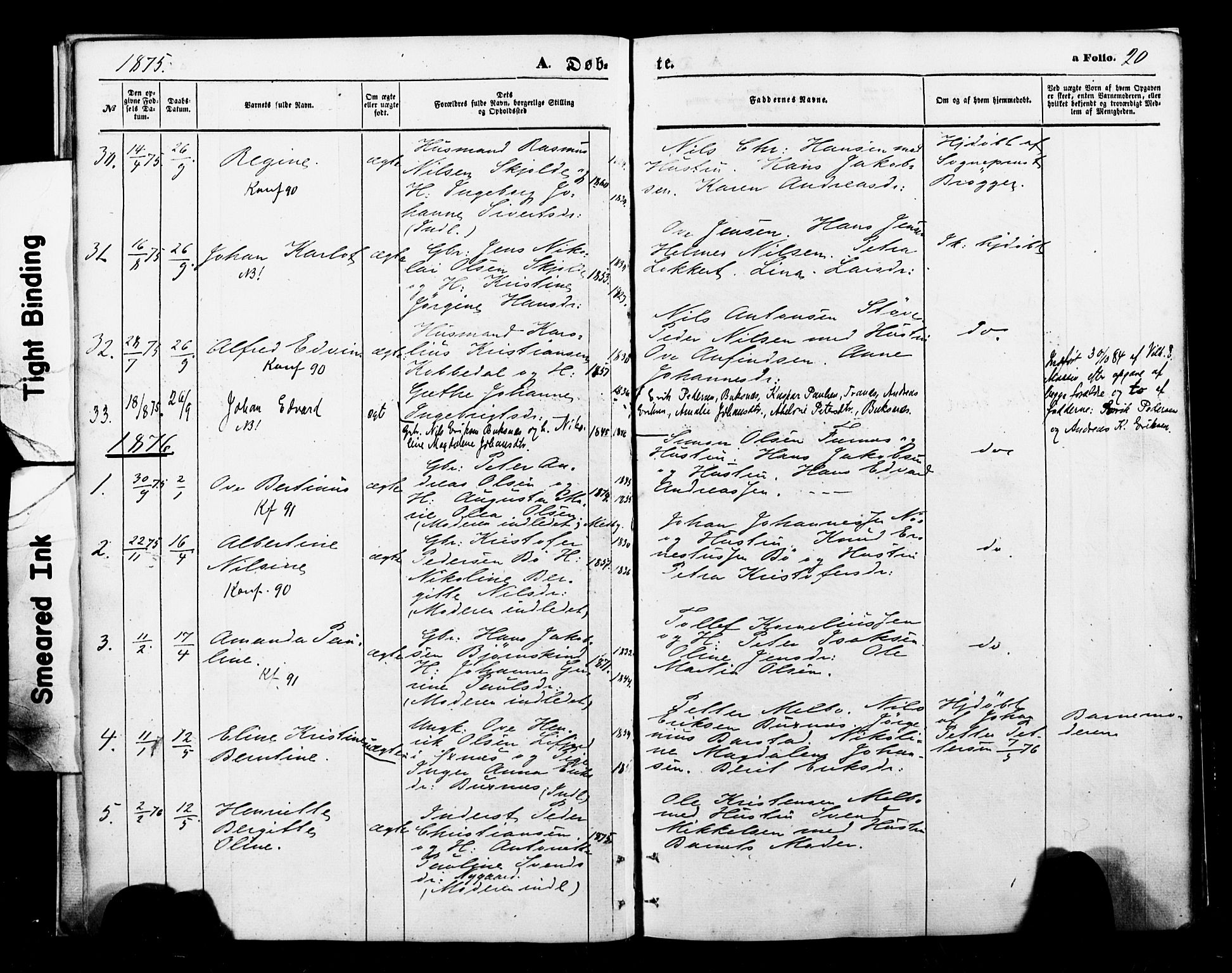 Ministerialprotokoller, klokkerbøker og fødselsregistre - Nordland, SAT/A-1459/898/L1421: Parish register (official) no. 898A01, 1866-1886, p. 20