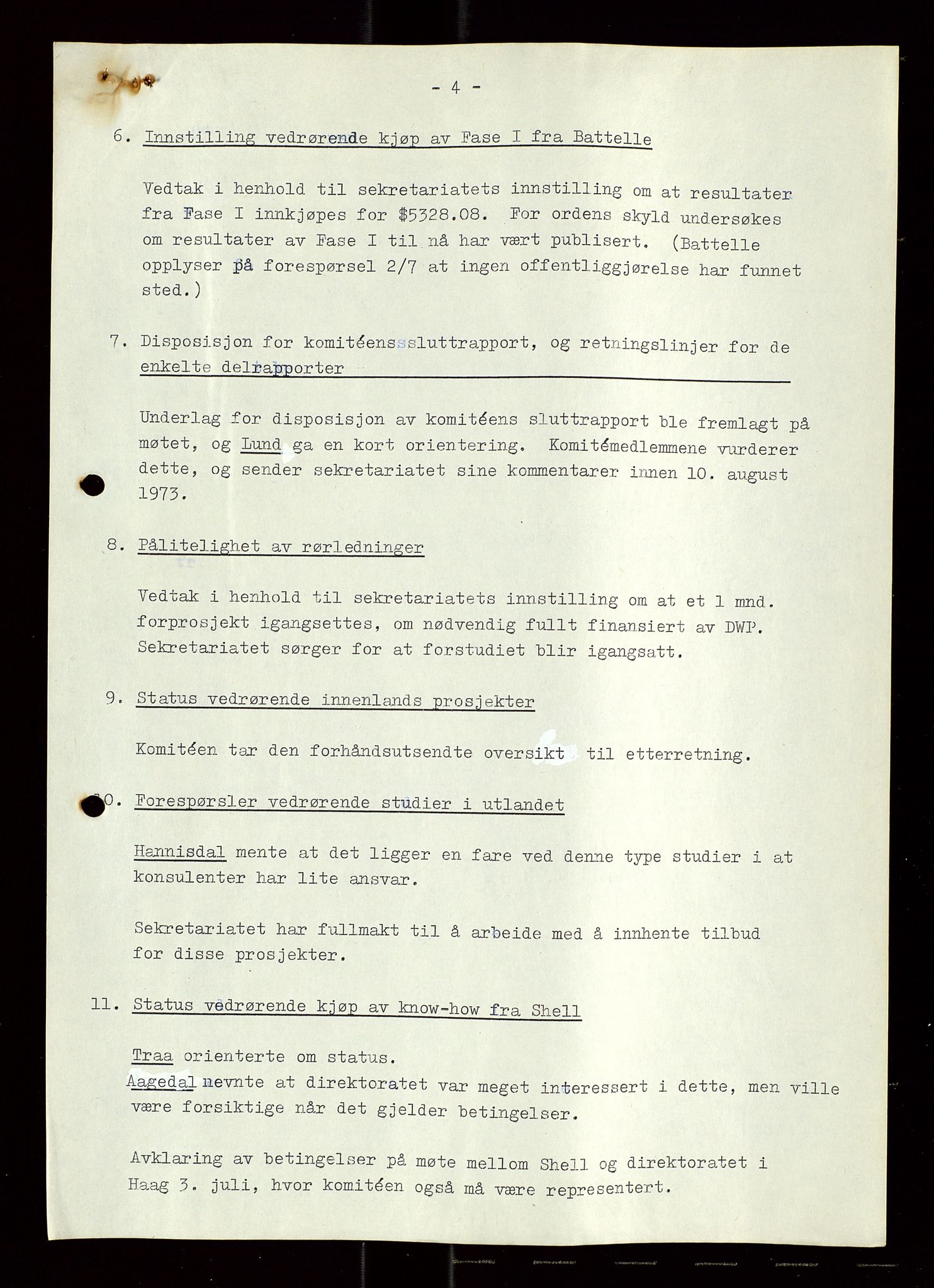 Industridepartementet, Oljekontoret, AV/SAST-A-101348/Di/L0004: DWP, møter, komite`møter, 761 forskning/teknologi, 1972-1975, p. 65