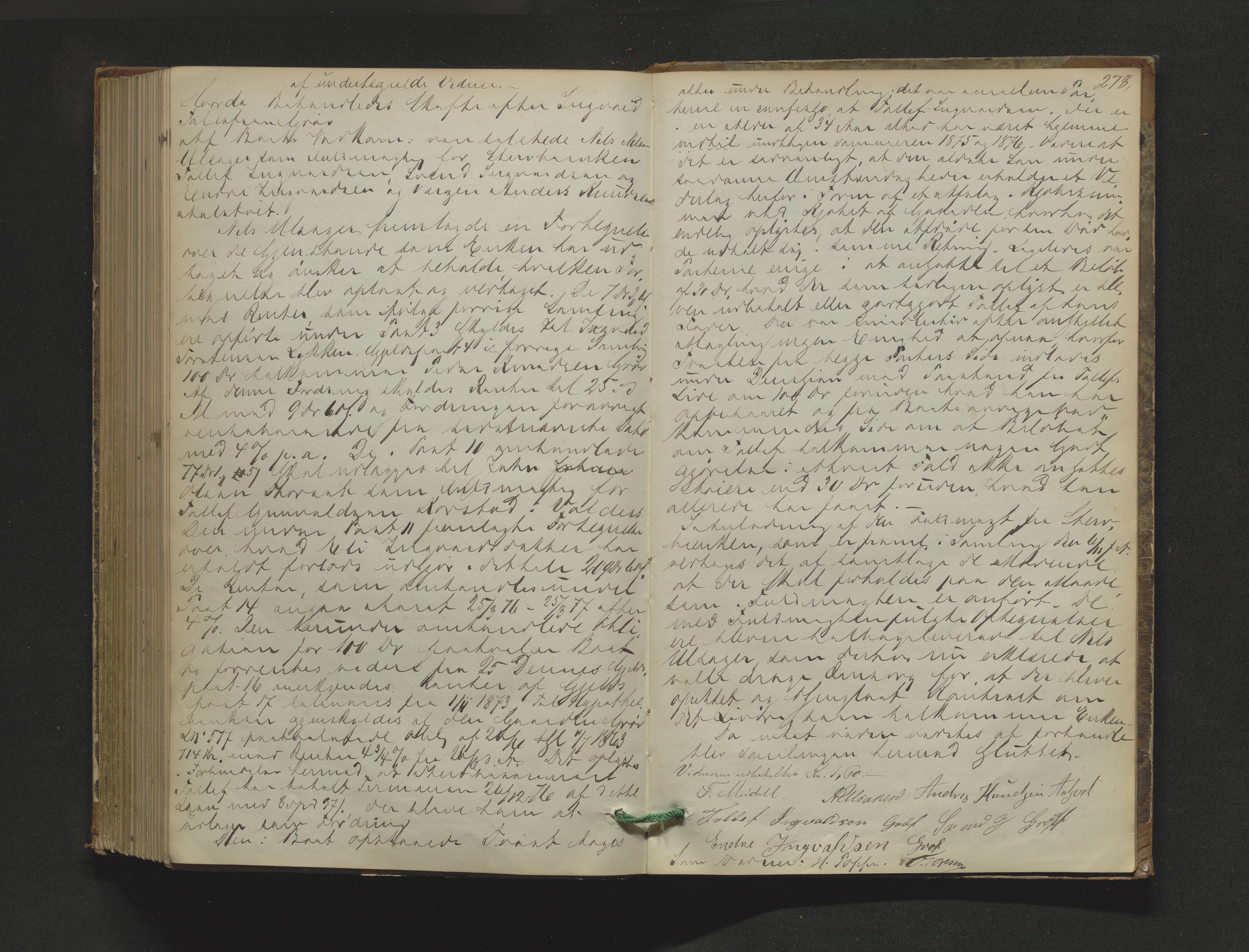 Hallingdal sorenskriveri, AV/SAKO-A-121/H/Hb/Hbc/L0004: Skifteforhandlingsprotokoll, 1871-1877, p. 278