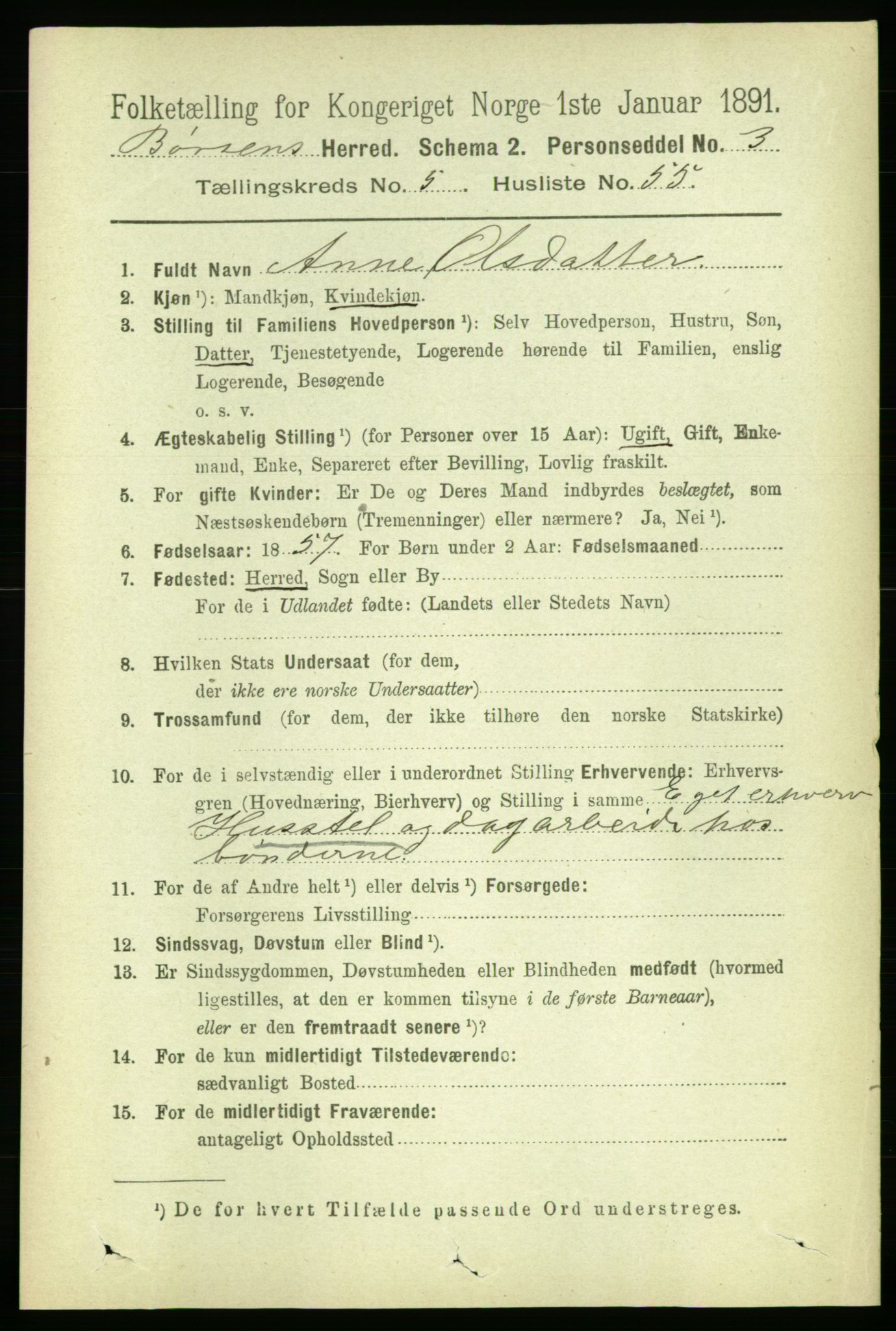 RA, 1891 census for 1658 Børsa, 1891, p. 2304