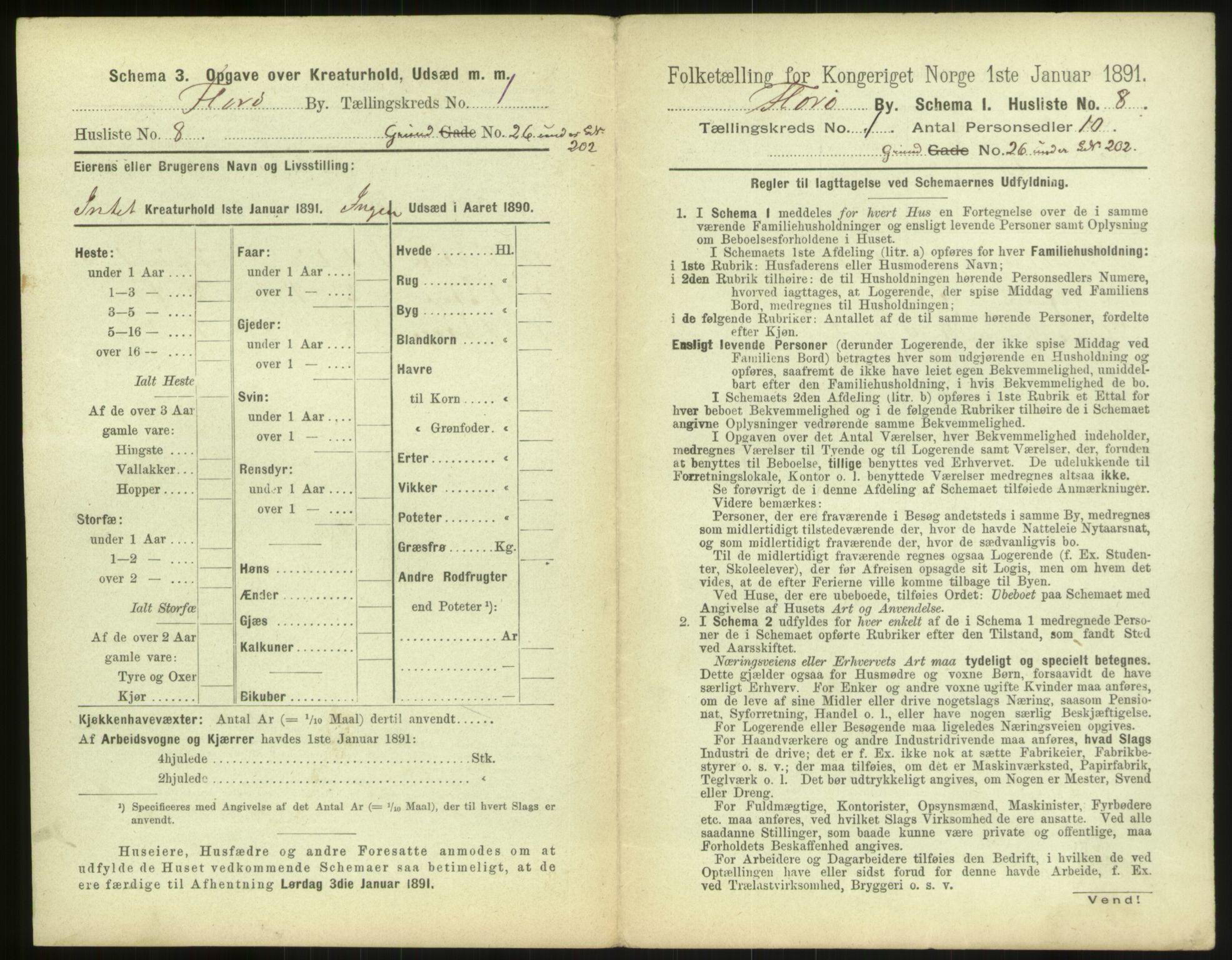 RA, 1891 census for 1401 Florø, 1891, p. 23